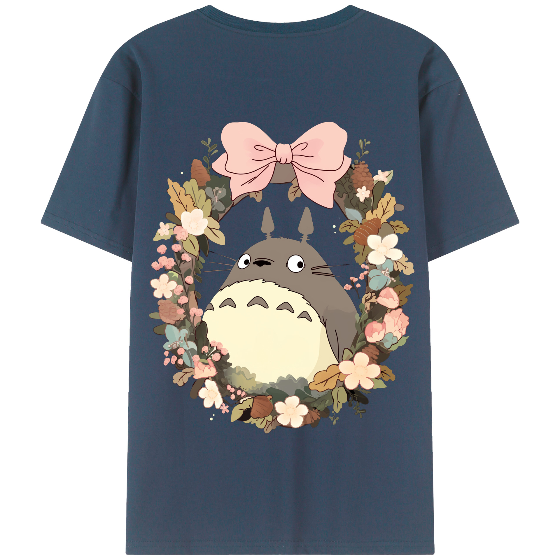 （画像用） となりのトトロ 草壁メイ 草壁サツキ My Neighbor Totoro Satsuki Kusakabe Mei Kusakabe 綿100％半袖Tシャツ（背面プリント）