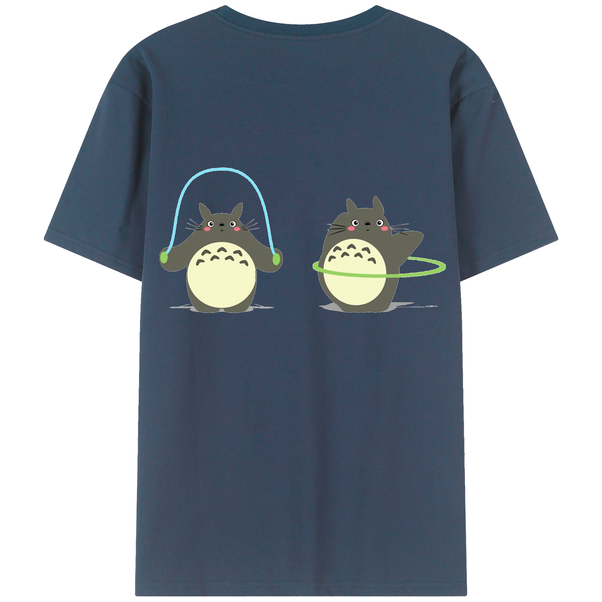 （画像用） となりのトトロ 草壁メイ 草壁サツキ My Neighbor Totoro Satsuki Kusakabe Mei Kusakabe 綿100％半袖Tシャツ（背面プリント）