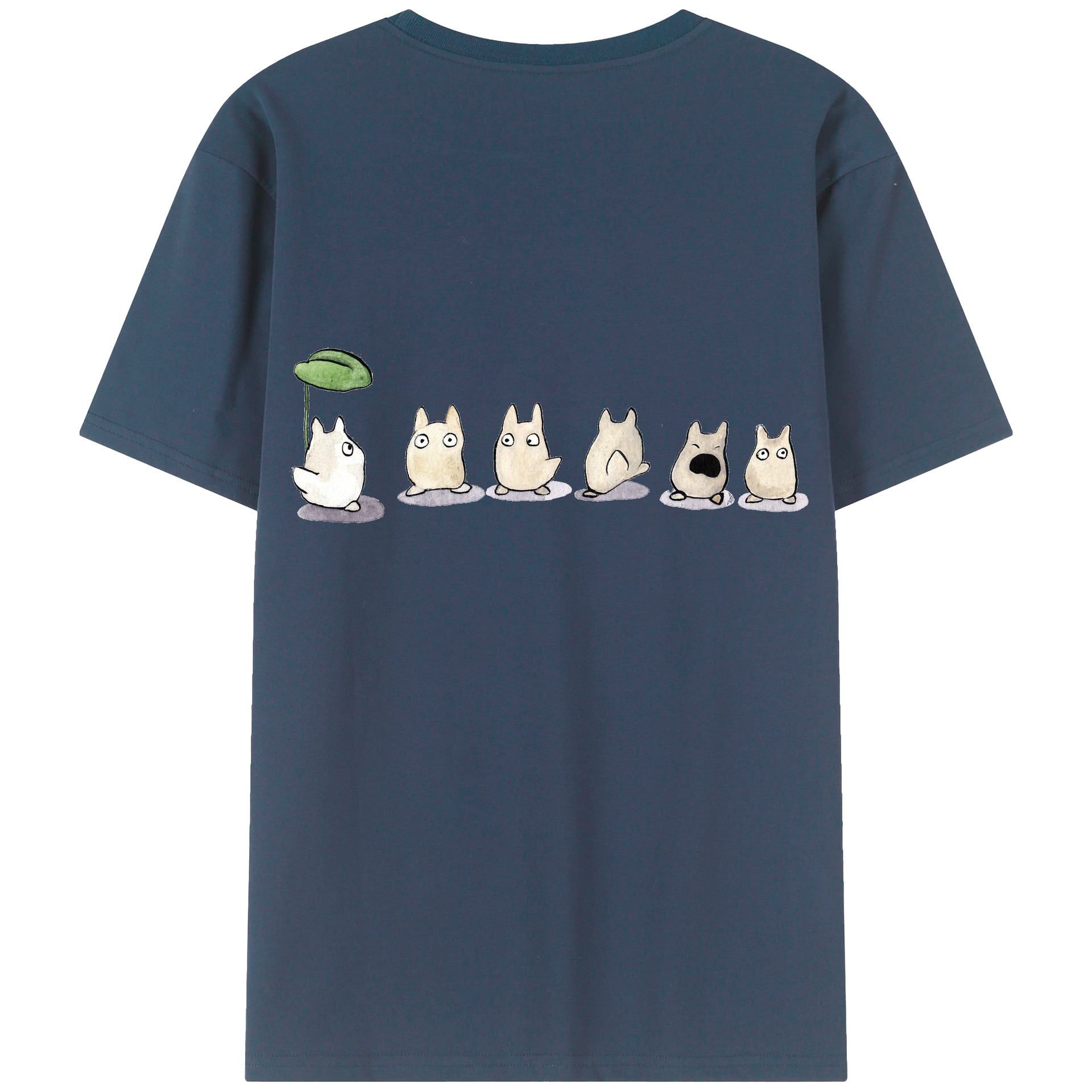 （画像用） となりのトトロ 草壁メイ 草壁サツキ My Neighbor Totoro Satsuki Kusakabe Mei Kusakabe 綿100％半袖Tシャツ（背面プリント）