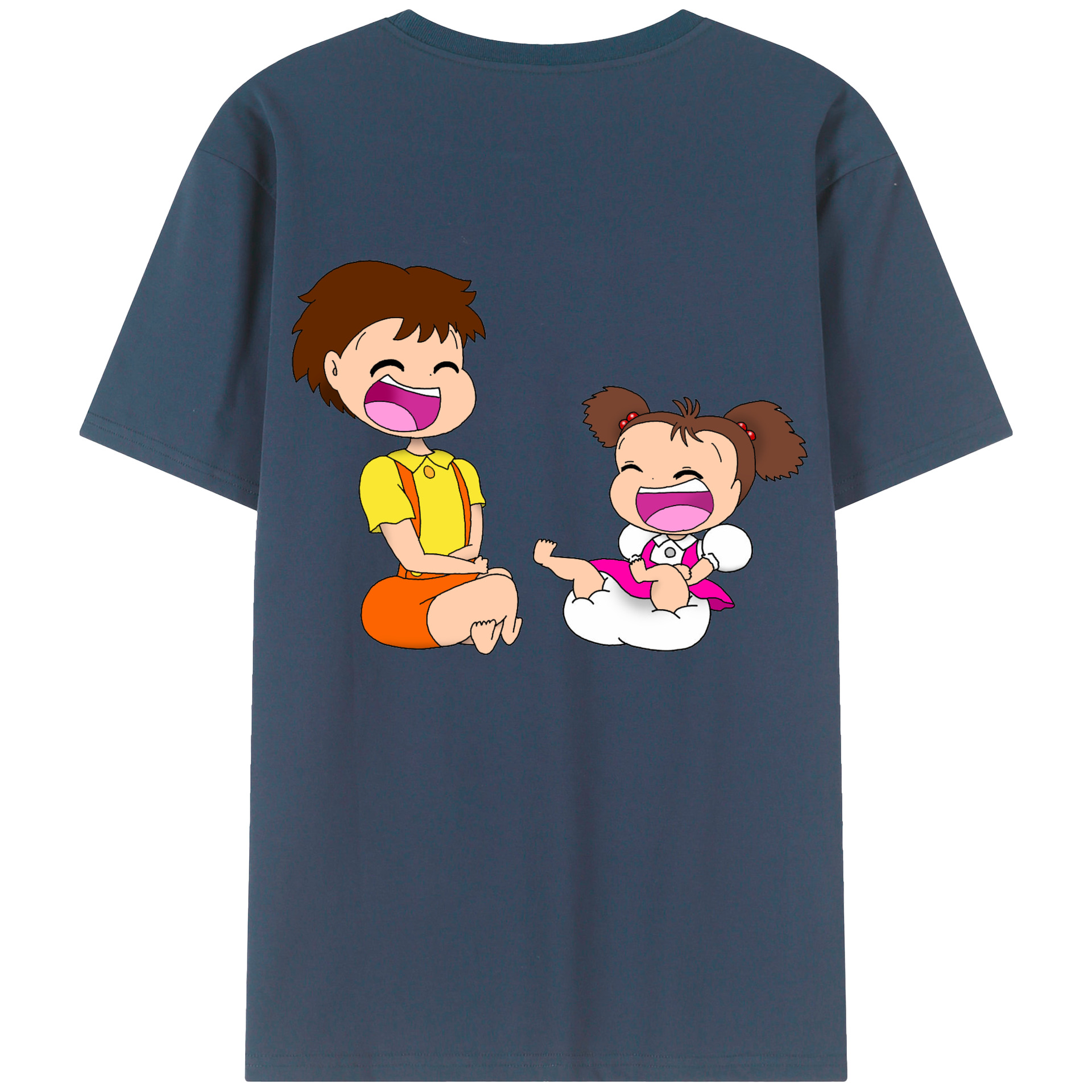 （画像用） となりのトトロ 草壁メイ 草壁サツキ My Neighbor Totoro Satsuki Kusakabe Mei Kusakabe 綿100％半袖Tシャツ（背面プリント）