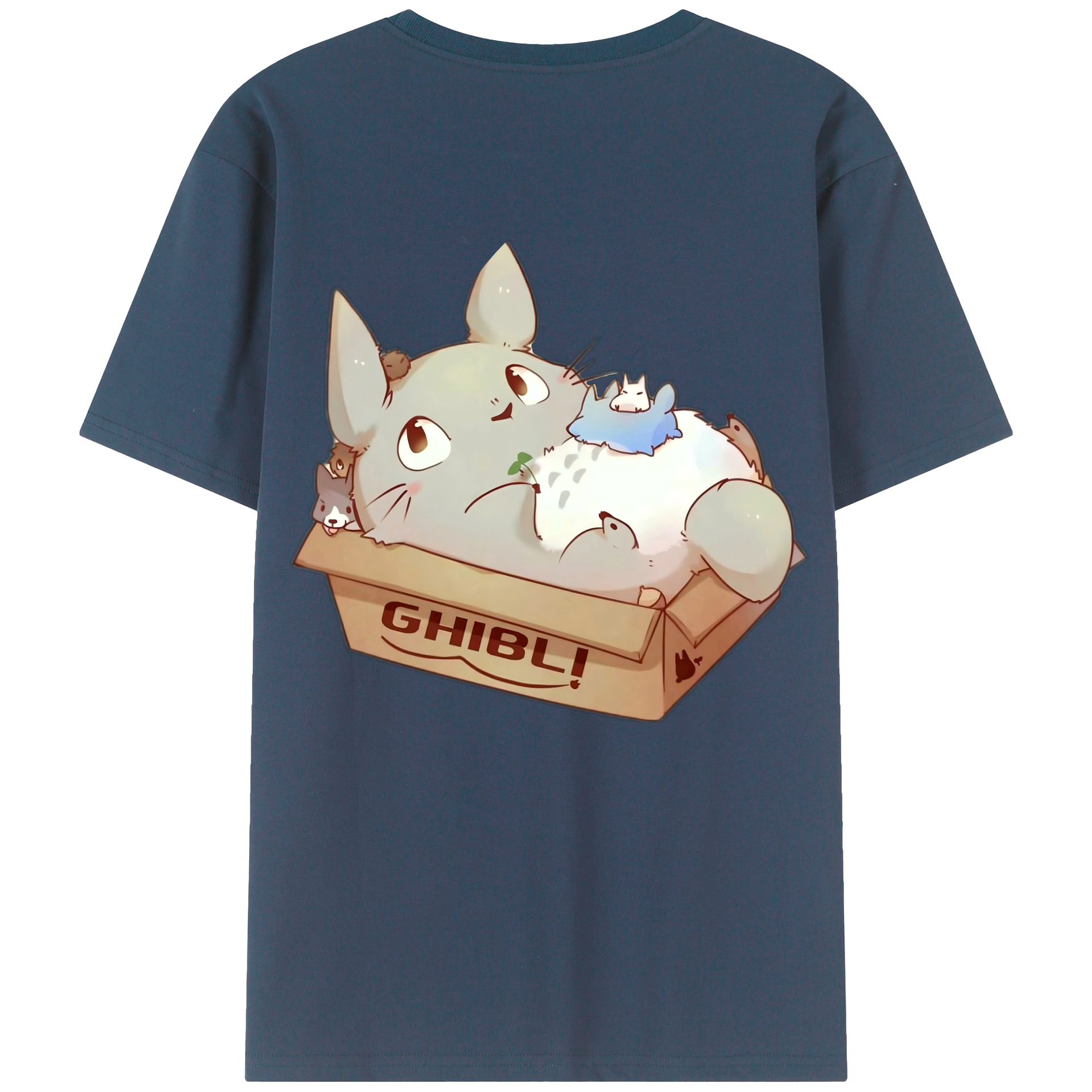 （画像用） となりのトトロ 草壁メイ 草壁サツキ My Neighbor Totoro Satsuki Kusakabe Mei Kusakabe 綿100％半袖Tシャツ（背面プリント）
