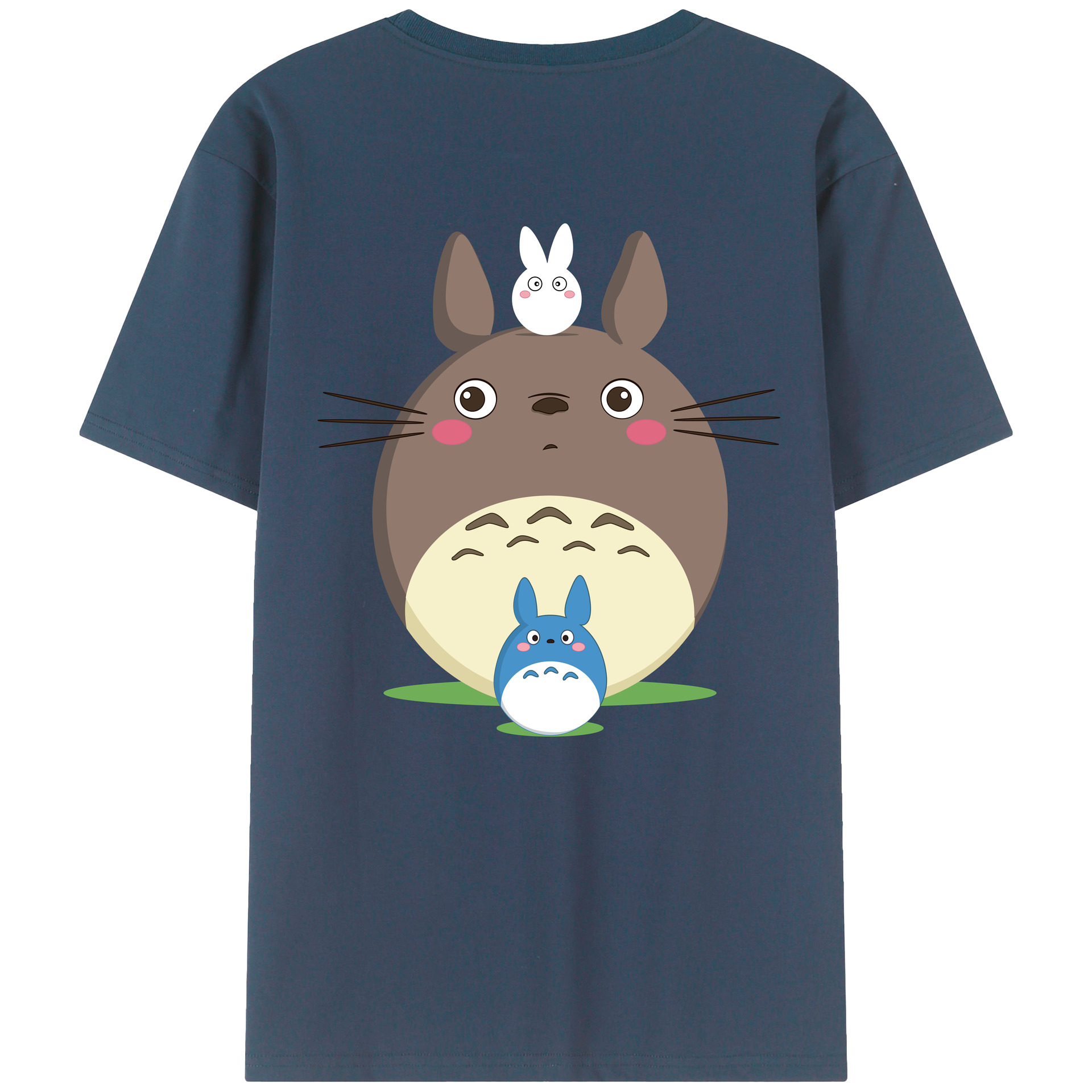 （画像用） となりのトトロ 草壁メイ 草壁サツキ My Neighbor Totoro Satsuki Kusakabe Mei Kusakabe 綿100％半袖Tシャツ（背面プリント）