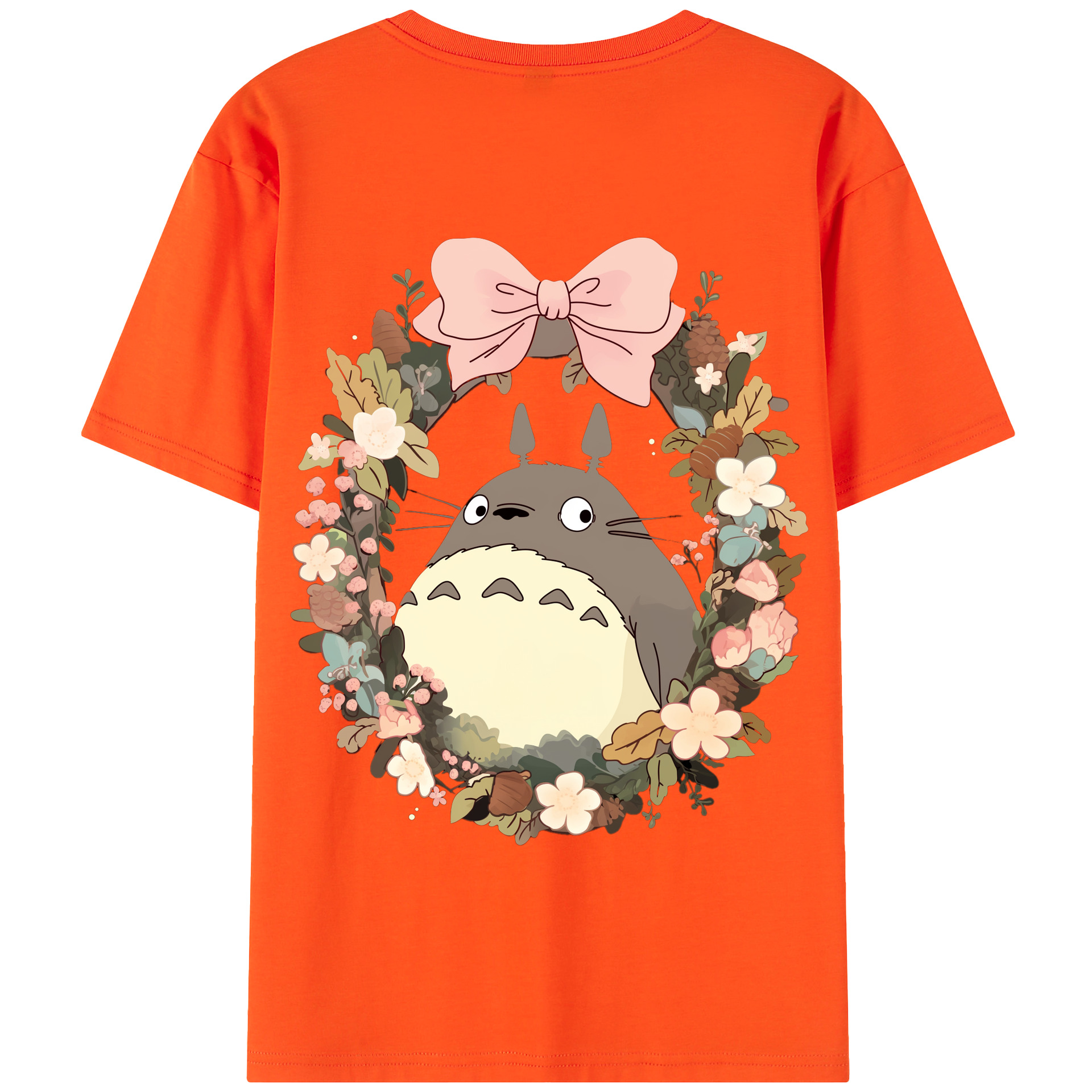 （画像用） となりのトトロ 草壁メイ 草壁サツキ My Neighbor Totoro Satsuki Kusakabe Mei Kusakabe 綿100％半袖Tシャツ（背面プリント）