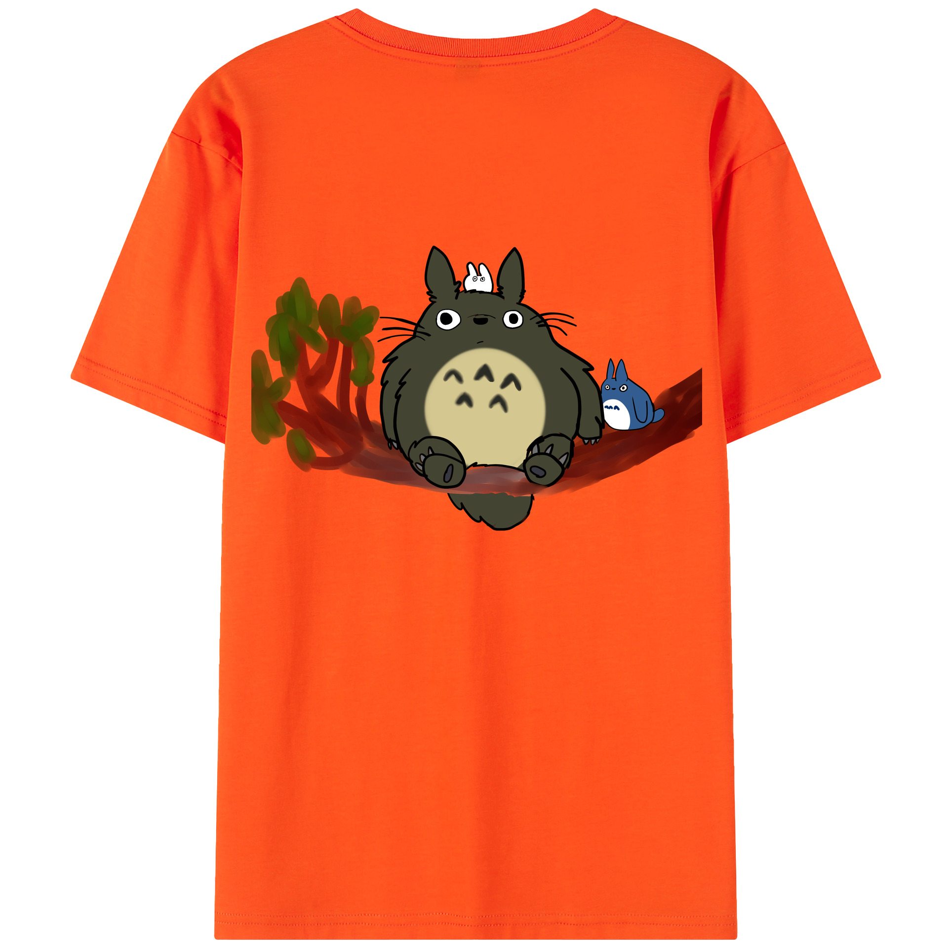 （画像用） となりのトトロ 草壁メイ 草壁サツキ My Neighbor Totoro Satsuki Kusakabe Mei Kusakabe 綿100％半袖Tシャツ（背面プリント）