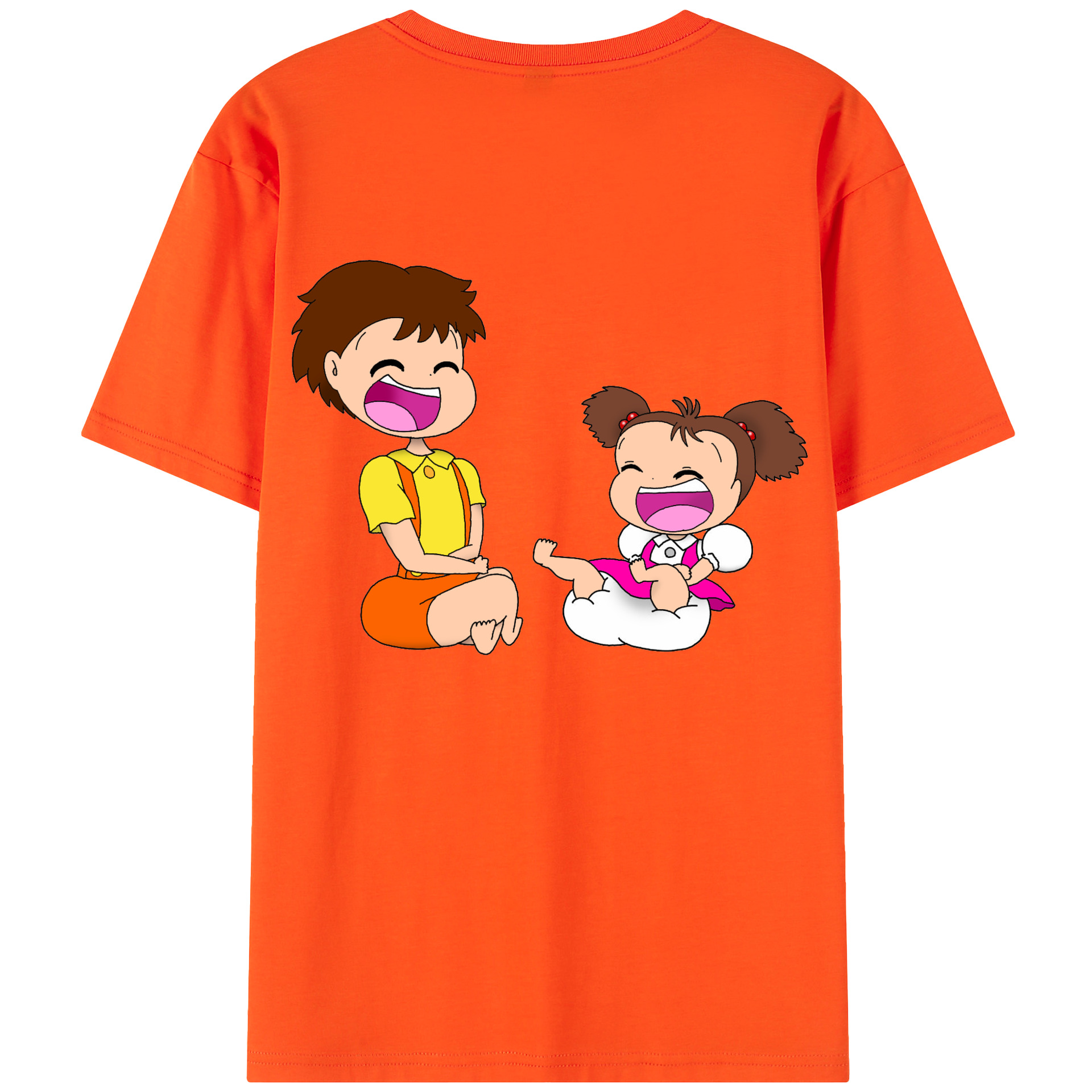 （画像用） となりのトトロ 草壁メイ 草壁サツキ My Neighbor Totoro Satsuki Kusakabe Mei Kusakabe 綿100％半袖Tシャツ（背面プリント）
