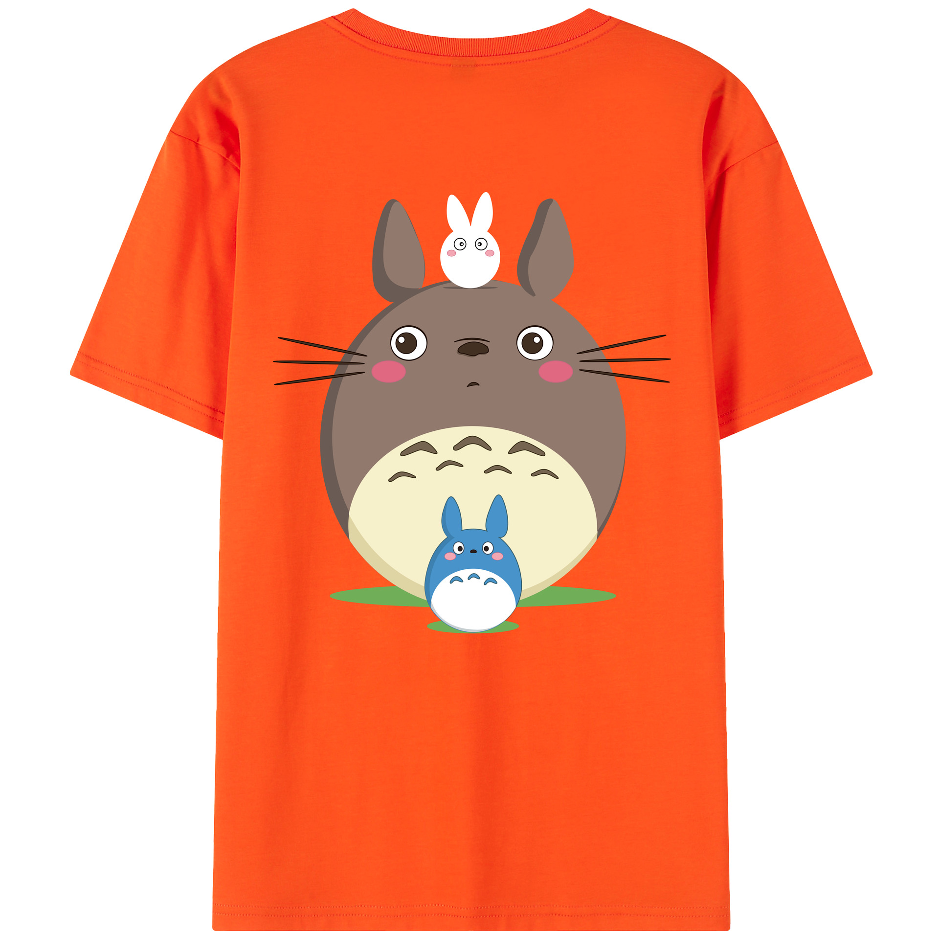 （画像用） となりのトトロ 草壁メイ 草壁サツキ My Neighbor Totoro Satsuki Kusakabe Mei Kusakabe 綿100％半袖Tシャツ（背面プリント）