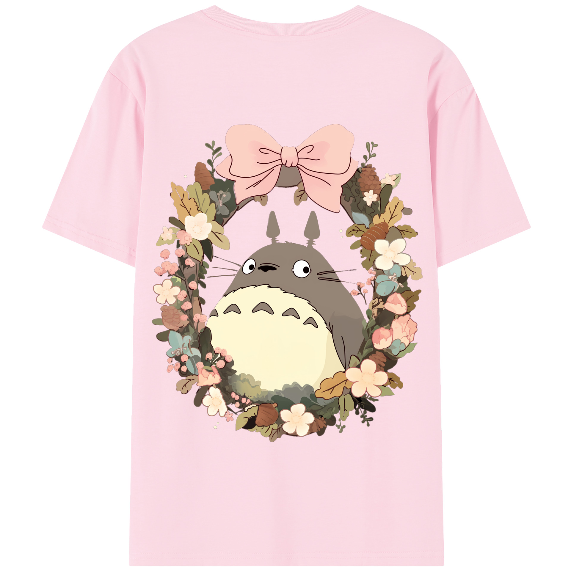 （画像用） となりのトトロ 草壁メイ 草壁サツキ My Neighbor Totoro Satsuki Kusakabe Mei Kusakabe 綿100％半袖Tシャツ（背面プリント）