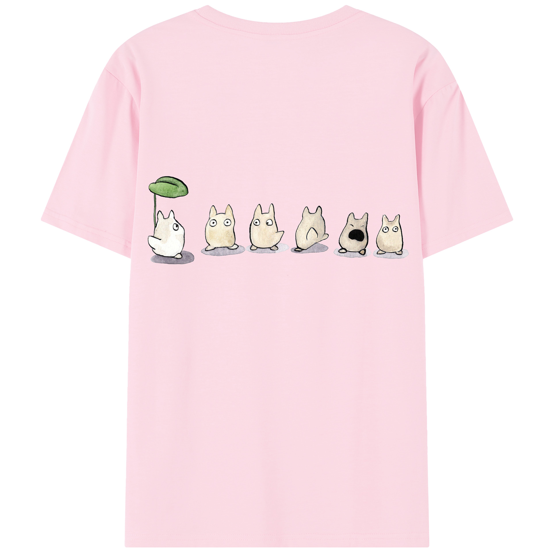 （画像用） となりのトトロ 草壁メイ 草壁サツキ My Neighbor Totoro Satsuki Kusakabe Mei Kusakabe 綿100％半袖Tシャツ（背面プリント）