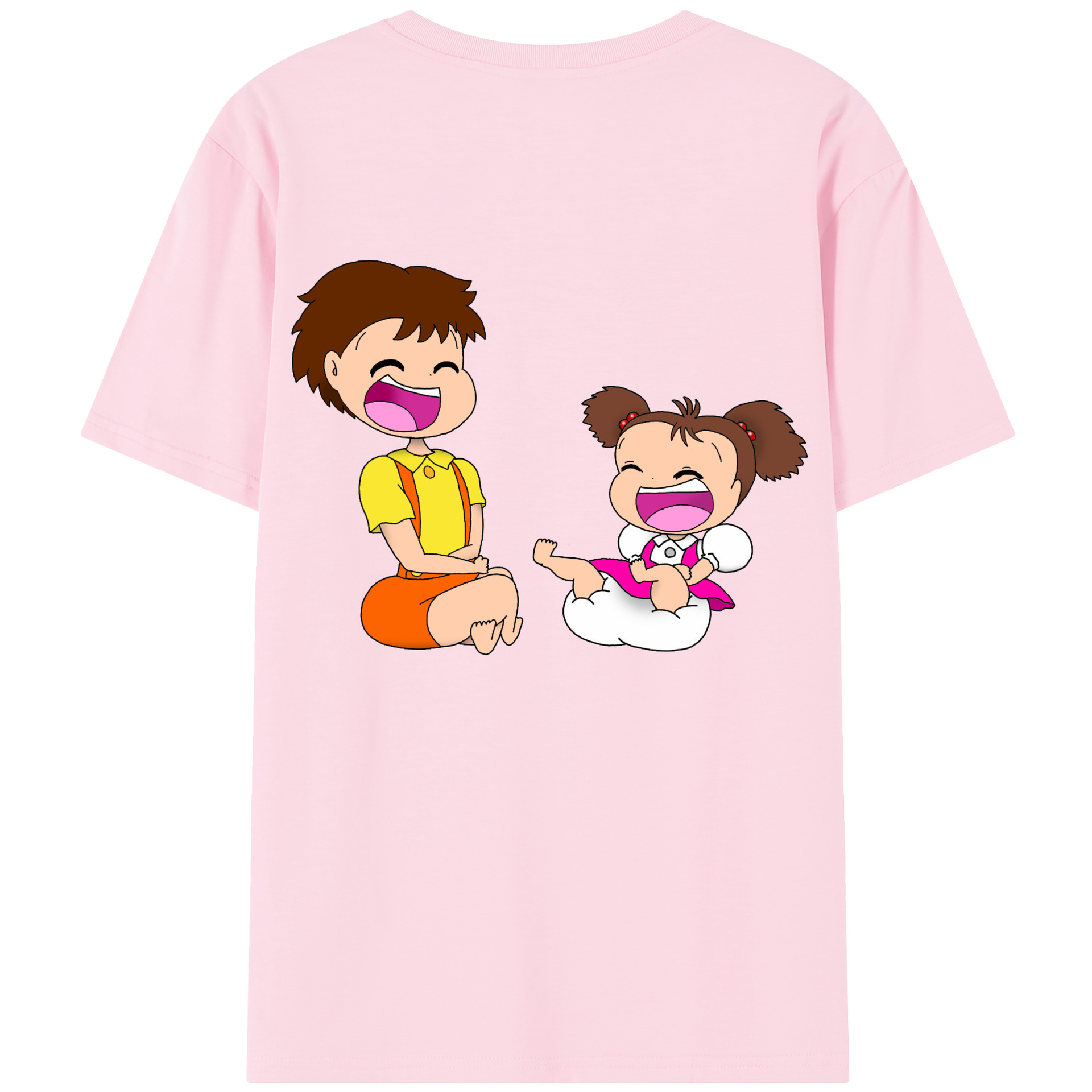 （画像用） となりのトトロ 草壁メイ 草壁サツキ My Neighbor Totoro Satsuki Kusakabe Mei Kusakabe 綿100％半袖Tシャツ（背面プリント）