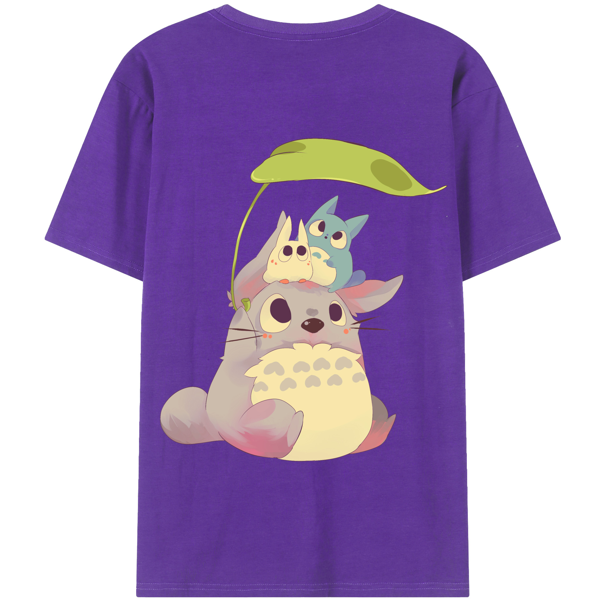 （画像用） となりのトトロ 草壁メイ 草壁サツキ My Neighbor Totoro Satsuki Kusakabe Mei Kusakabe 綿100％半袖Tシャツ（背面プリント）