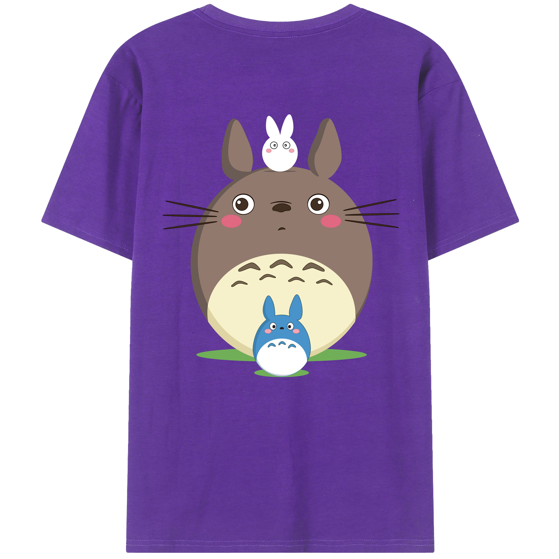 （画像用） となりのトトロ 草壁メイ 草壁サツキ My Neighbor Totoro Satsuki Kusakabe Mei Kusakabe 綿100％半袖Tシャツ（背面プリント）