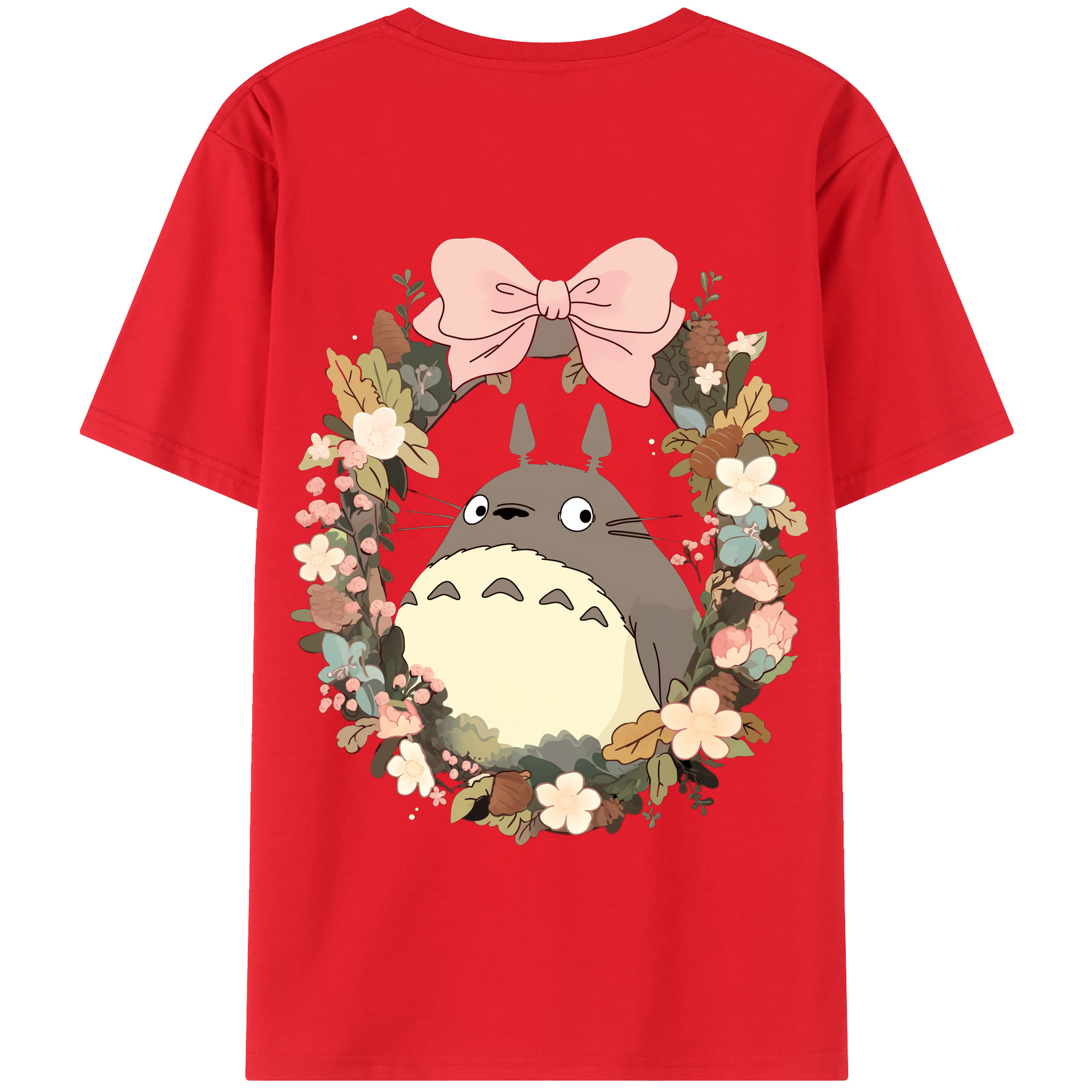 （画像用） となりのトトロ 草壁メイ 草壁サツキ My Neighbor Totoro Satsuki Kusakabe Mei Kusakabe 綿100％半袖Tシャツ（背面プリント）