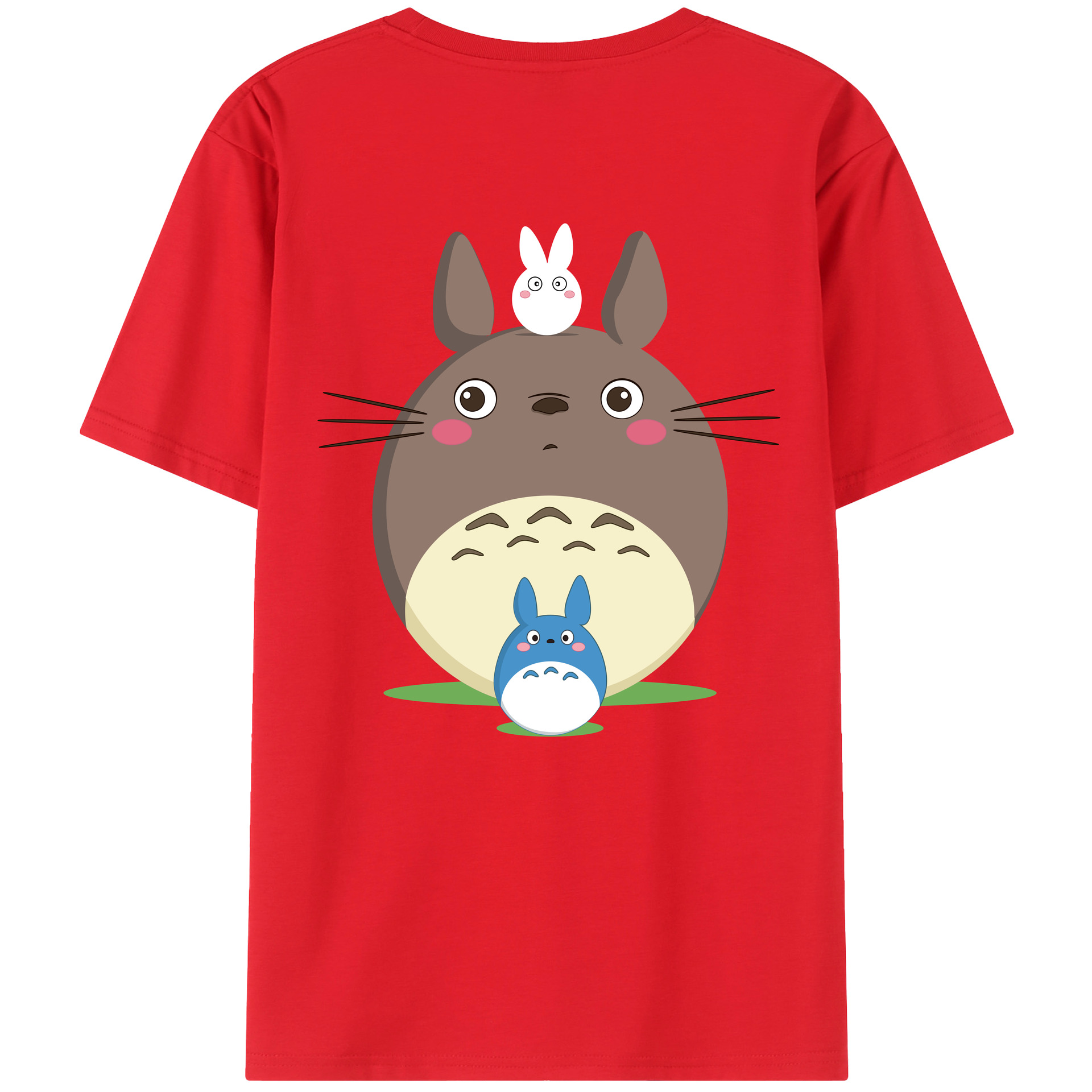 （画像用） となりのトトロ 草壁メイ 草壁サツキ My Neighbor Totoro Satsuki Kusakabe Mei Kusakabe 綿100％半袖Tシャツ（背面プリント）