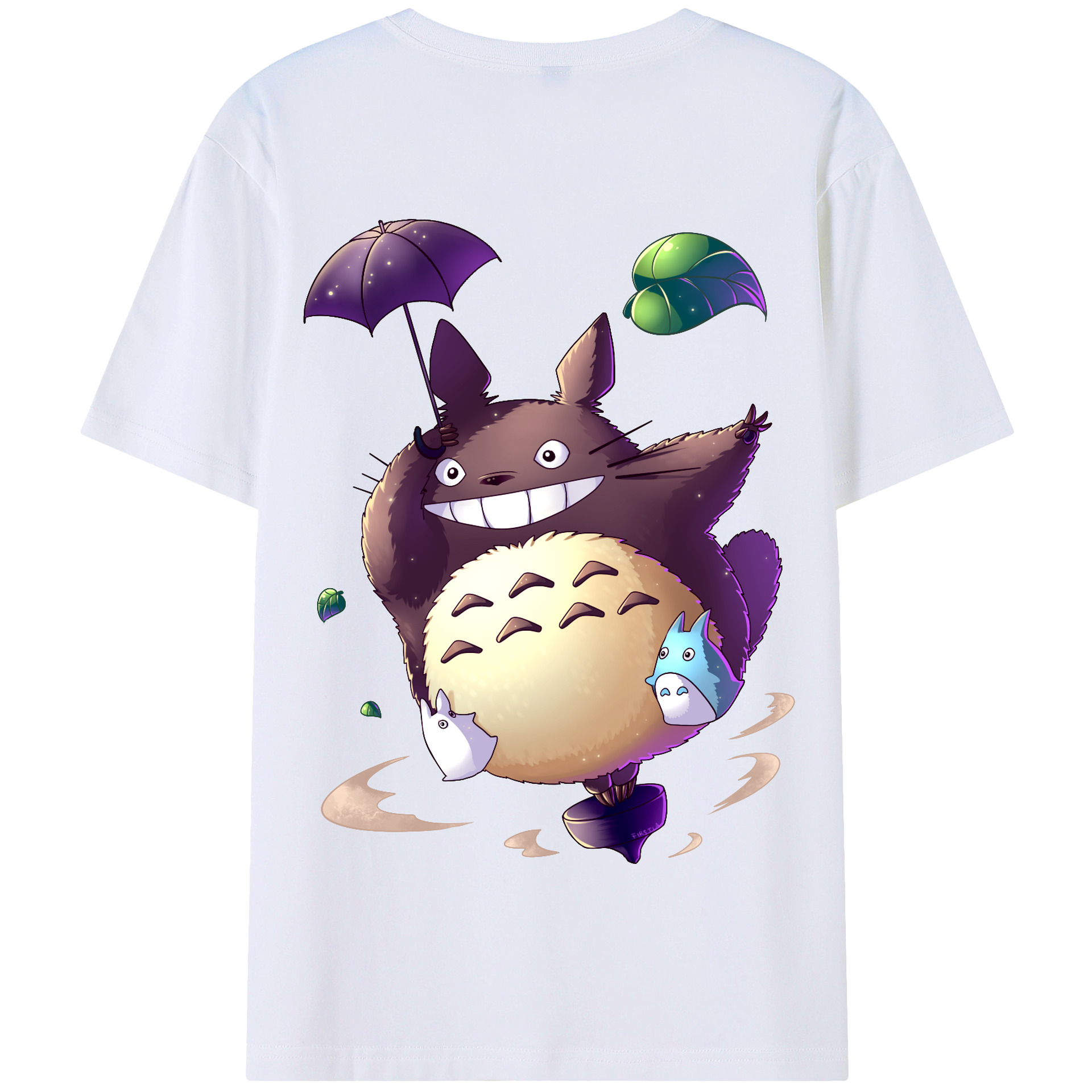 となりのトトロ 草壁メイ 草壁サツキ My Neighbor Totoro Satsuki Kusakabe Mei Kusakabe 綿100％半袖Tシャツ（背面プリント）