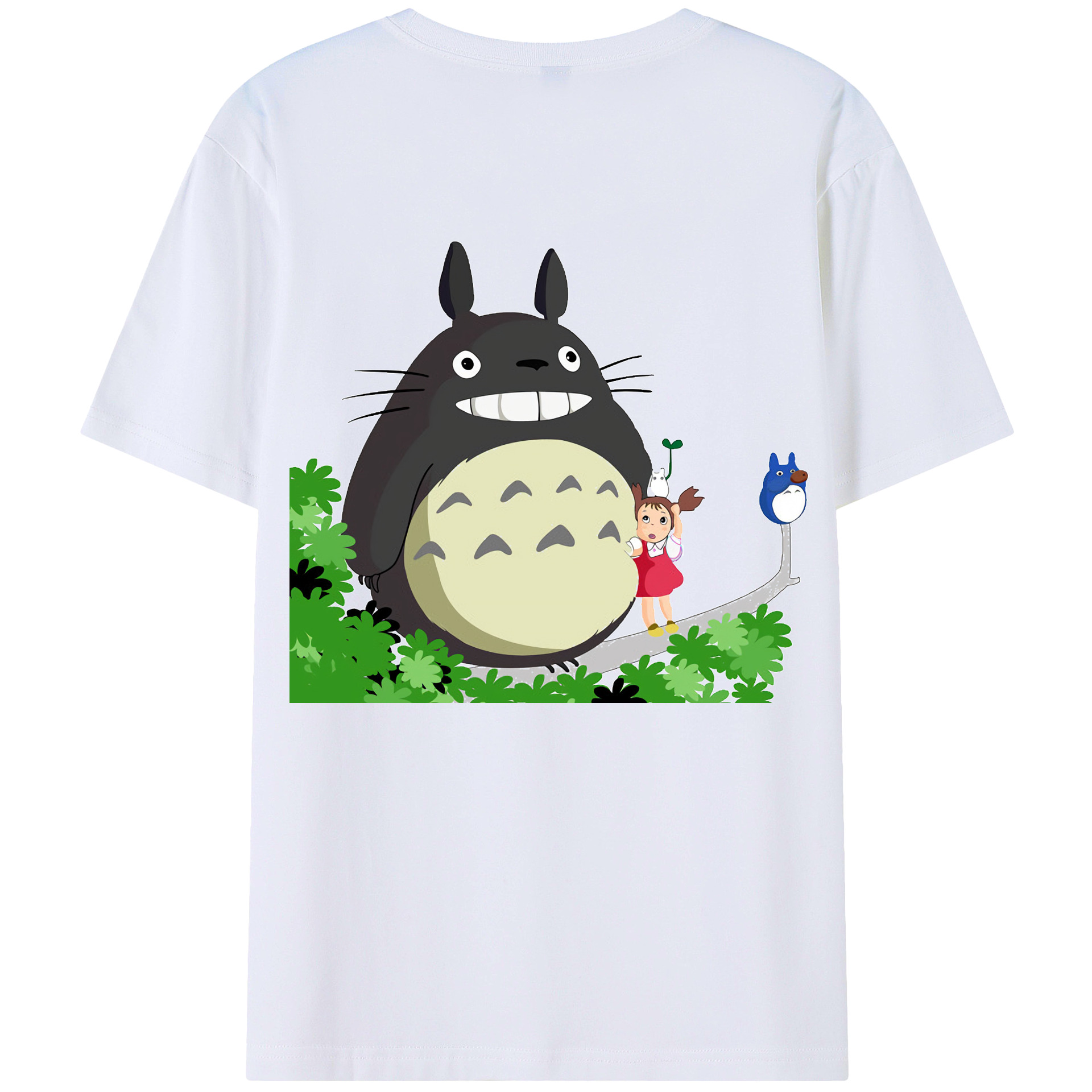 （画像用） となりのトトロ 草壁メイ 草壁サツキ My Neighbor Totoro Satsuki Kusakabe Mei Kusakabe 綿100％半袖Tシャツ（背面プリント）