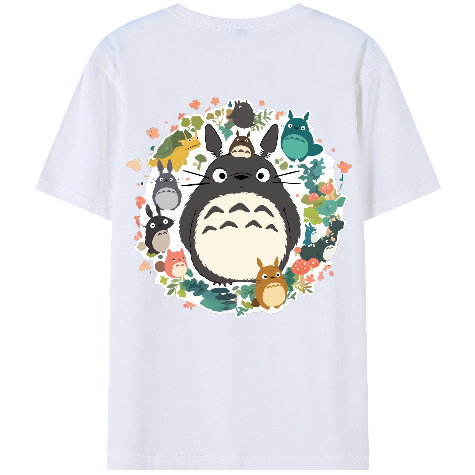 （画像用） となりのトトロ 草壁メイ 草壁サツキ My Neighbor Totoro Satsuki Kusakabe Mei Kusakabe 綿100％半袖Tシャツ（背面プリント）