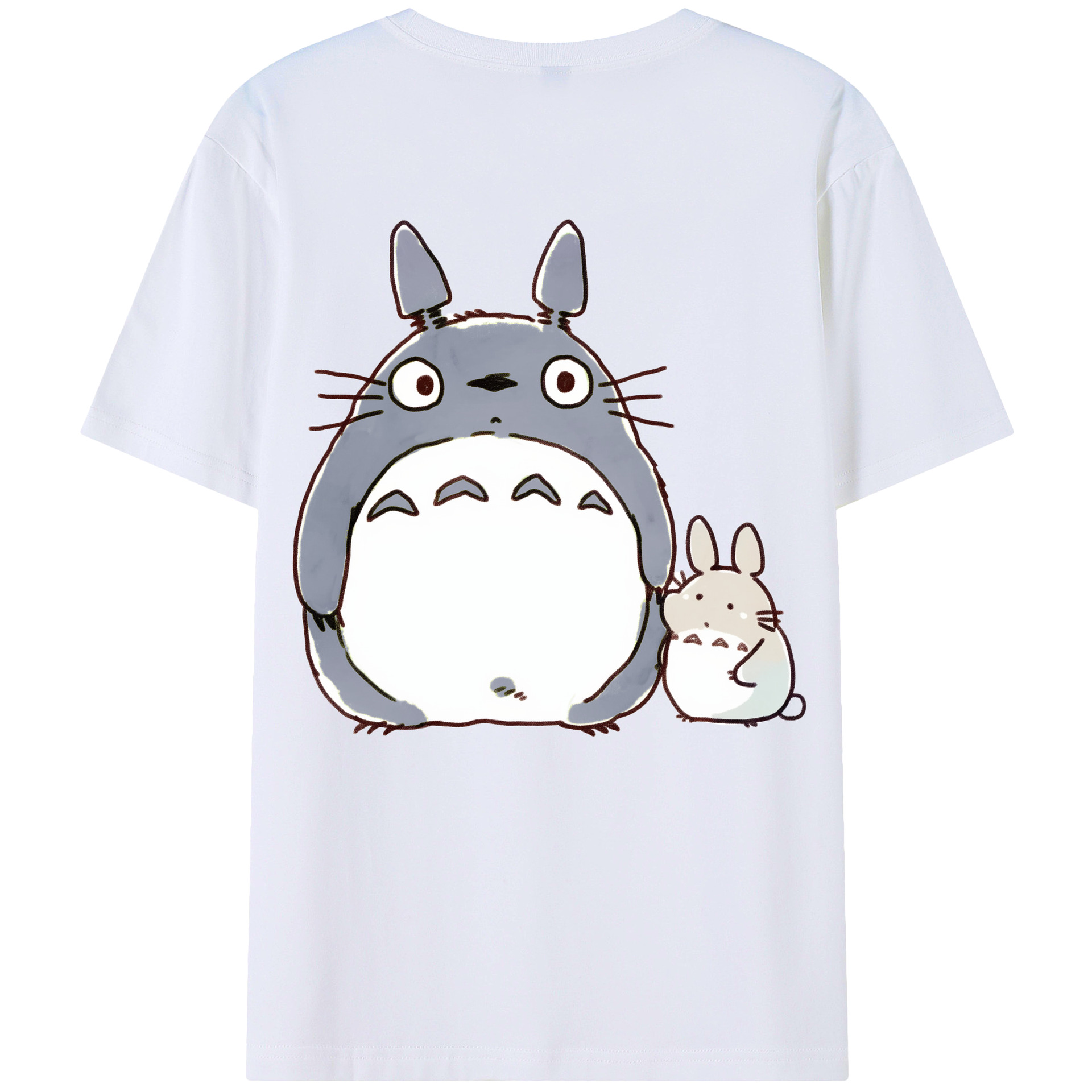 （画像用） となりのトトロ 草壁メイ 草壁サツキ My Neighbor Totoro Satsuki Kusakabe Mei Kusakabe 綿100％半袖Tシャツ（背面プリント）