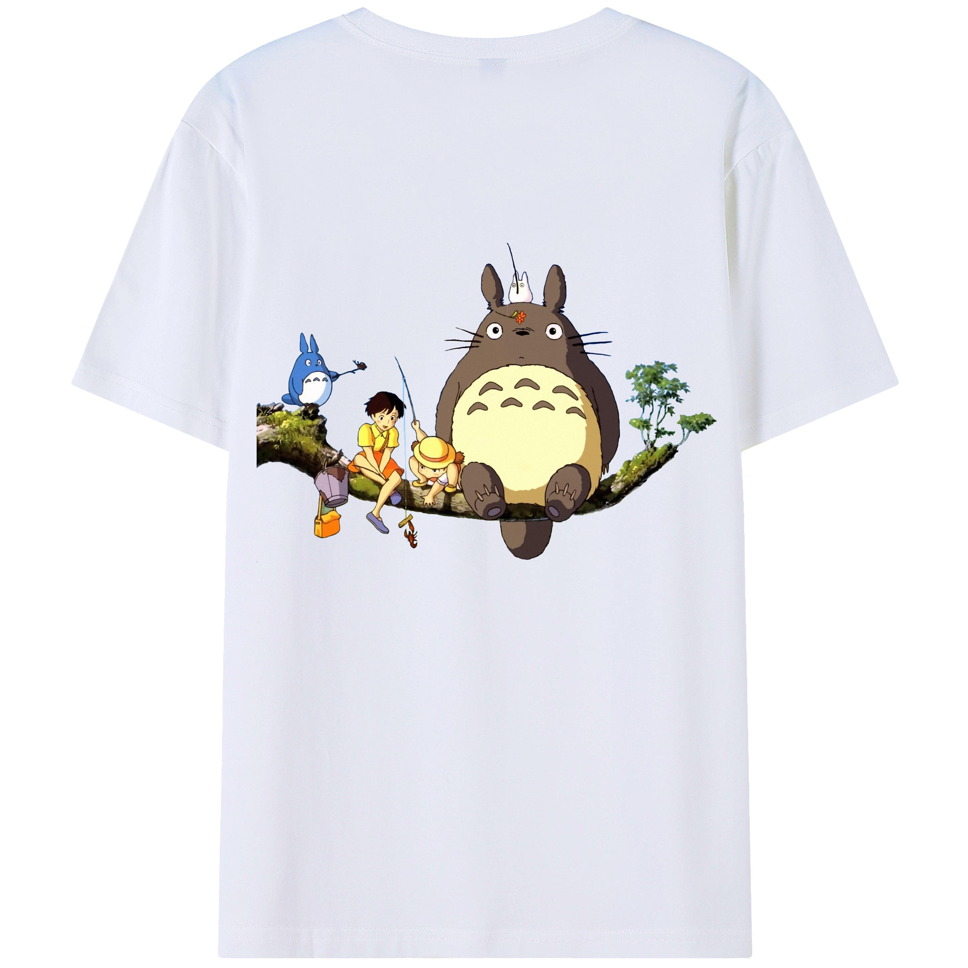 （画像用） となりのトトロ 草壁メイ 草壁サツキ My Neighbor Totoro Satsuki Kusakabe Mei Kusakabe 綿100％半袖Tシャツ（背面プリント）