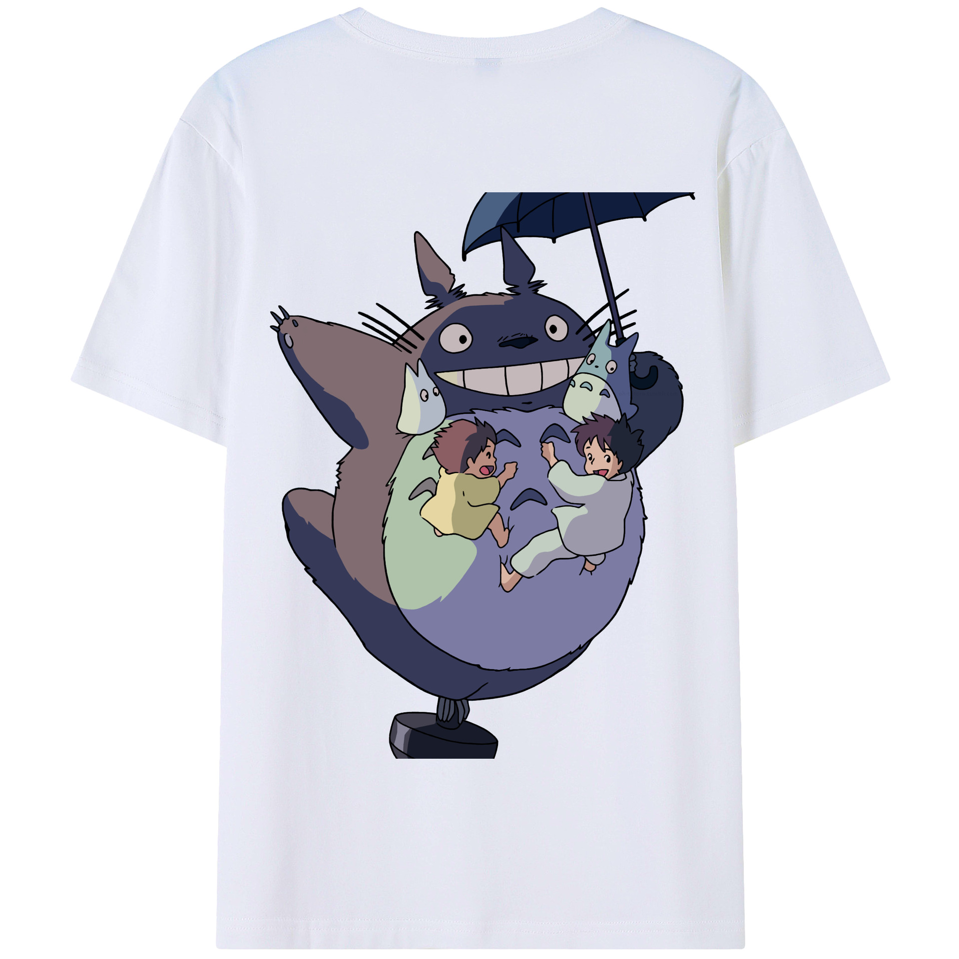 （画像用） となりのトトロ 草壁メイ 草壁サツキ My Neighbor Totoro Satsuki Kusakabe Mei Kusakabe 綿100％半袖Tシャツ（背面プリント）