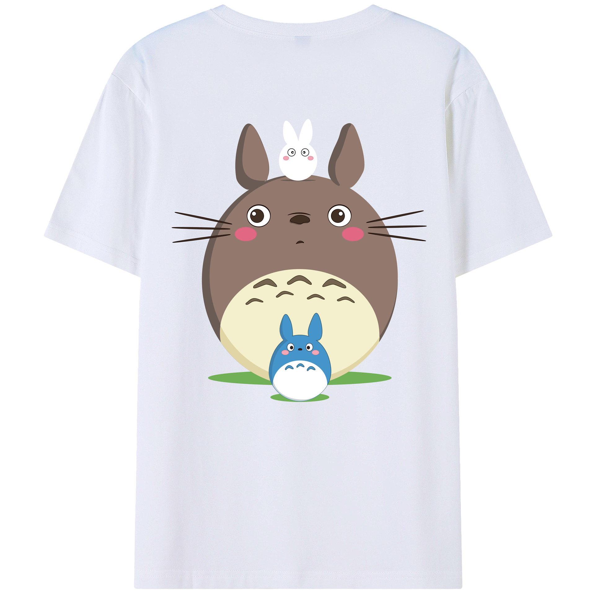 （画像用） となりのトトロ 草壁メイ 草壁サツキ My Neighbor Totoro Satsuki Kusakabe Mei Kusakabe 綿100％半袖Tシャツ（背面プリント）