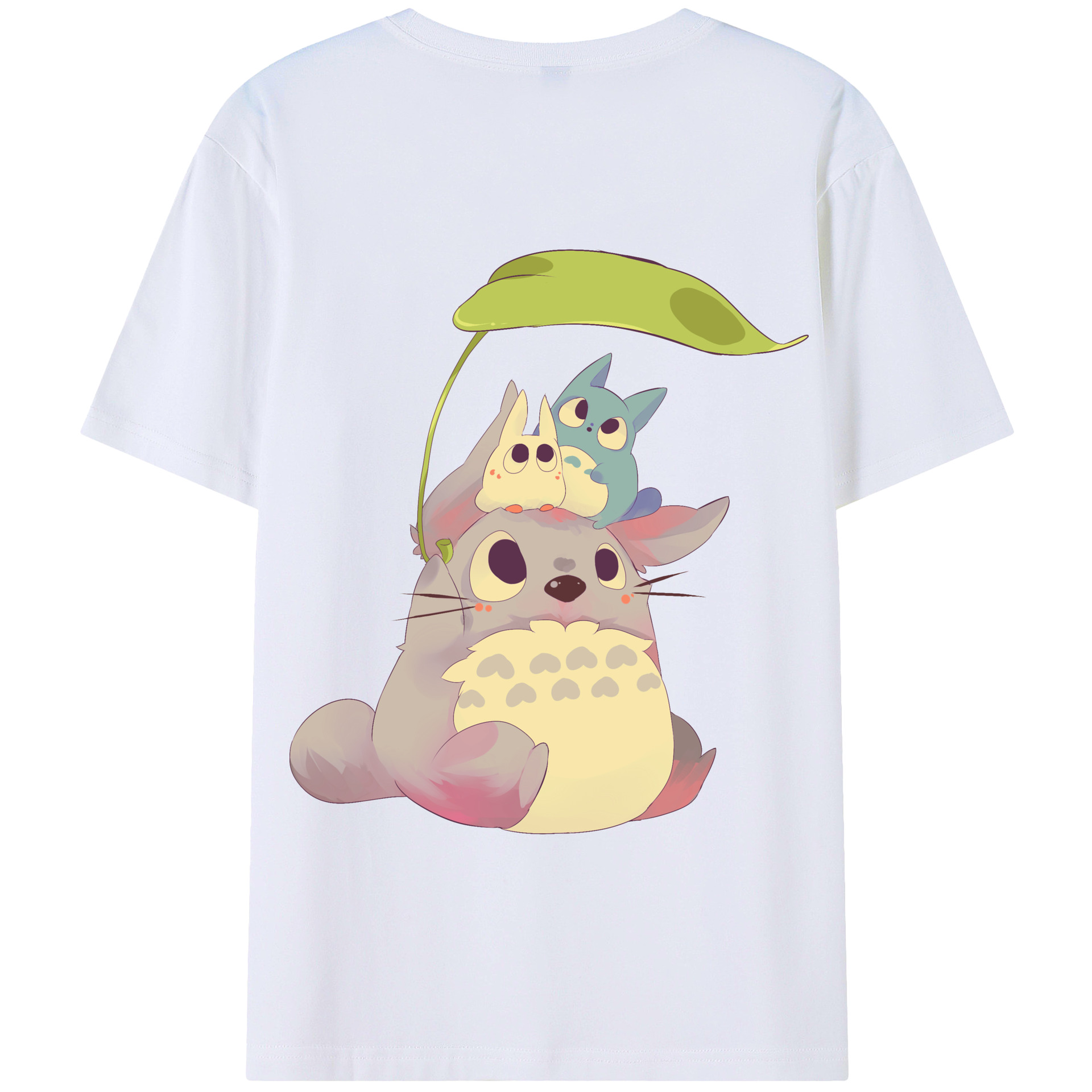 （画像用） となりのトトロ 草壁メイ 草壁サツキ My Neighbor Totoro Satsuki Kusakabe Mei Kusakabe 綿100％半袖Tシャツ（背面プリント）