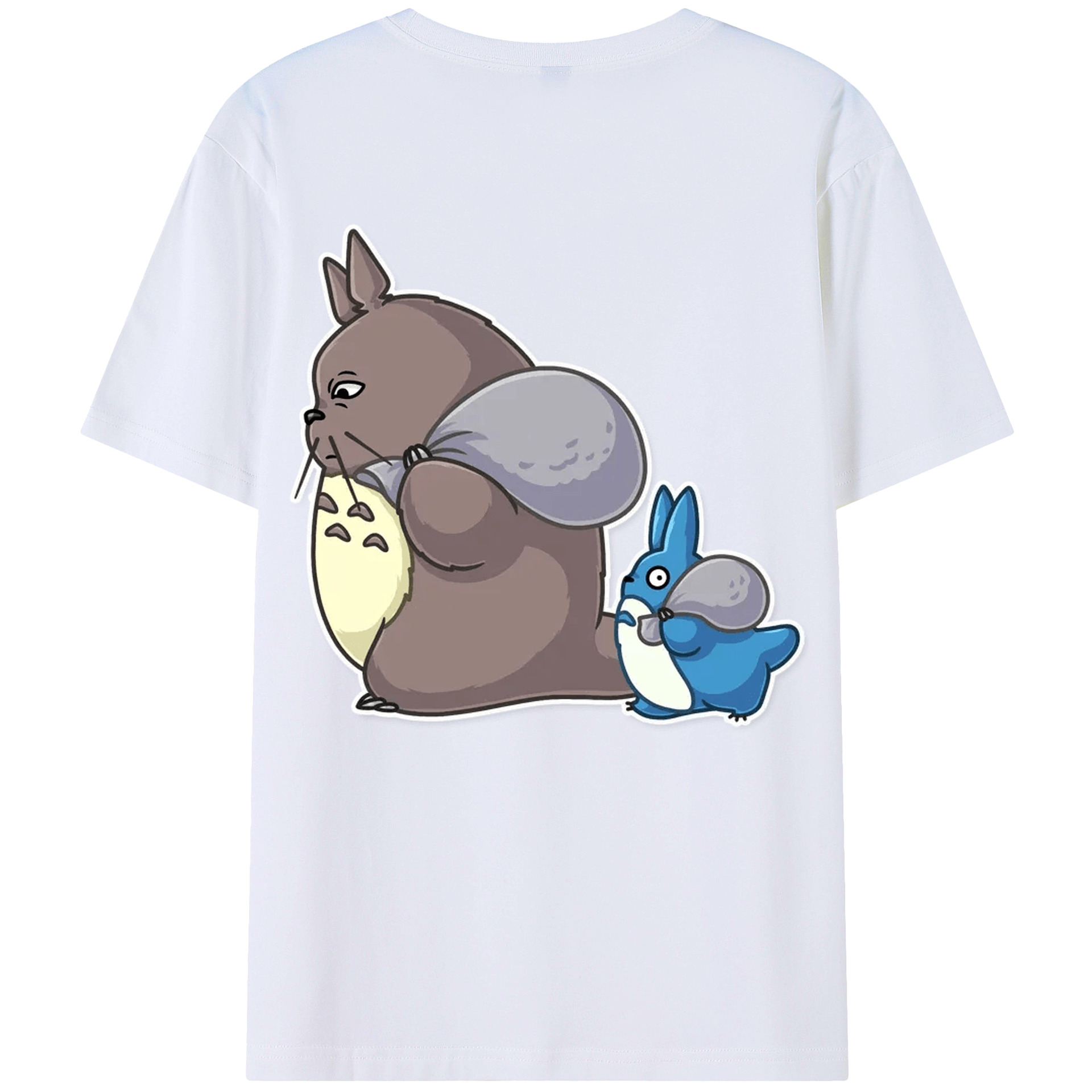 となりのトトロ 草壁メイ 草壁サツキ My Neighbor Totoro Satsuki Kusakabe Mei Kusakabe 綿100％半袖Tシャツ（背面プリント）