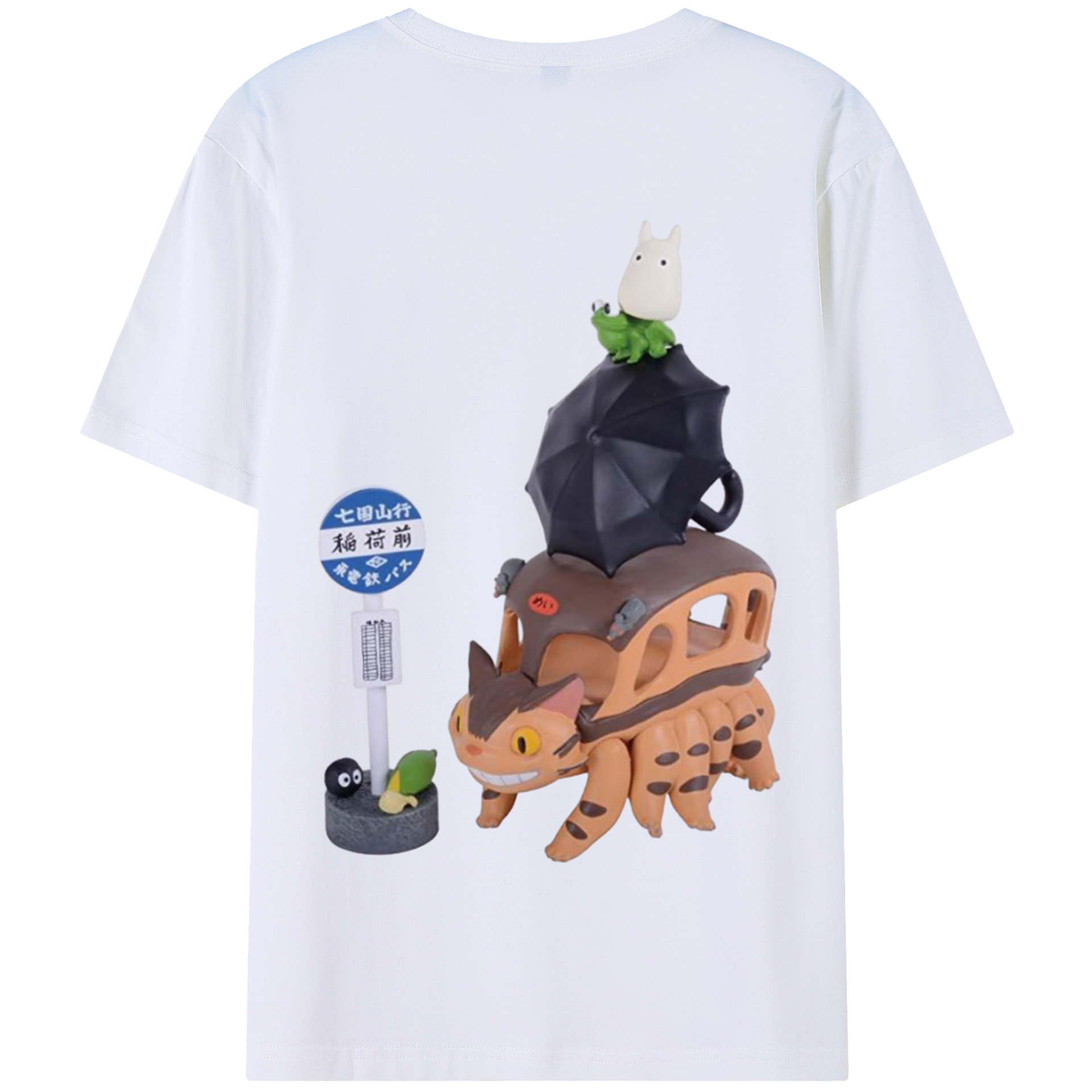 となりのトトロ 草壁メイ 草壁サツキ My Neighbor Totoro Satsuki Kusakabe Mei Kusakabe 綿100％半袖Tシャツ（背面プリント）