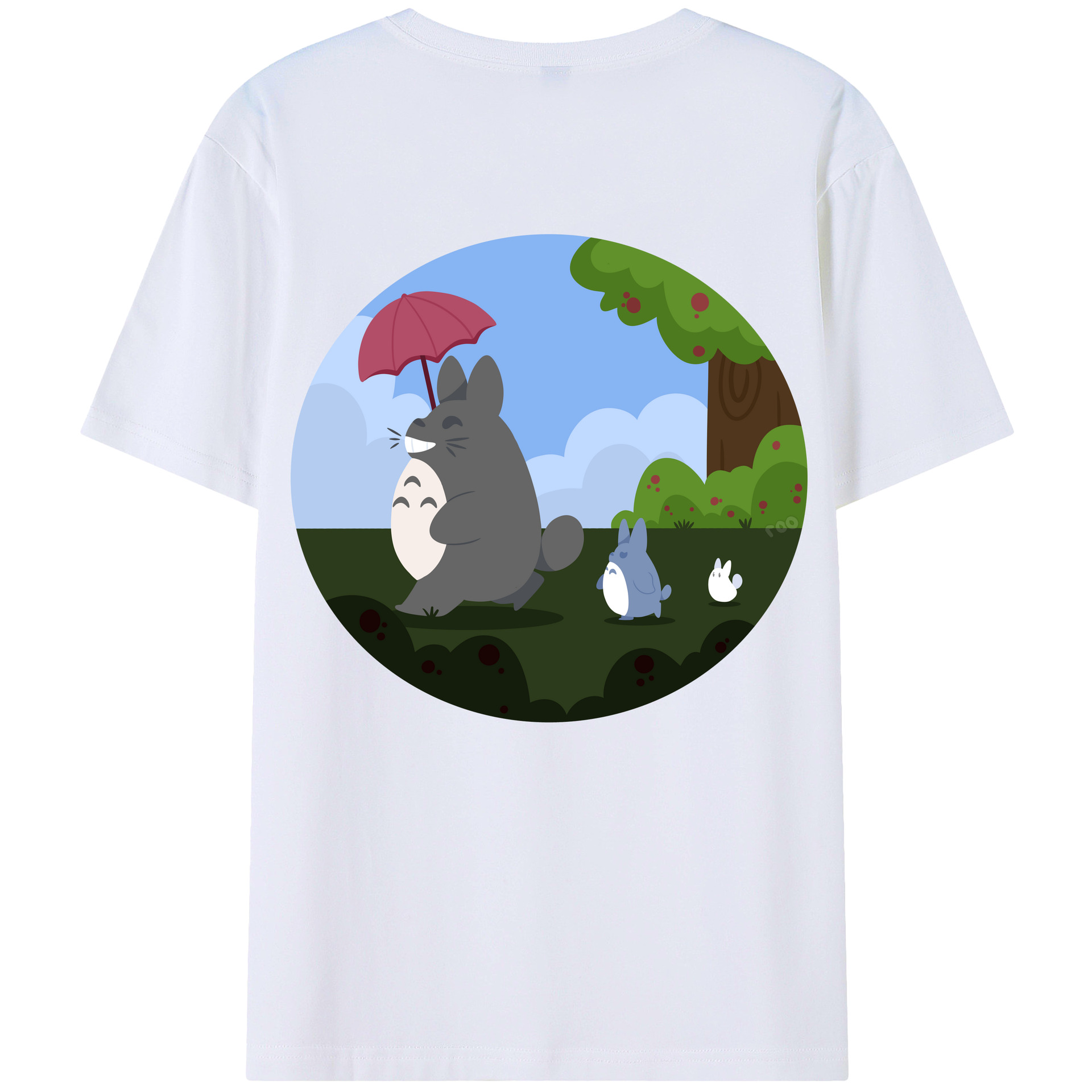 となりのトトロ 草壁メイ 草壁サツキ My Neighbor Totoro Satsuki Kusakabe Mei Kusakabe 綿100％半袖Tシャツ（背面プリント）