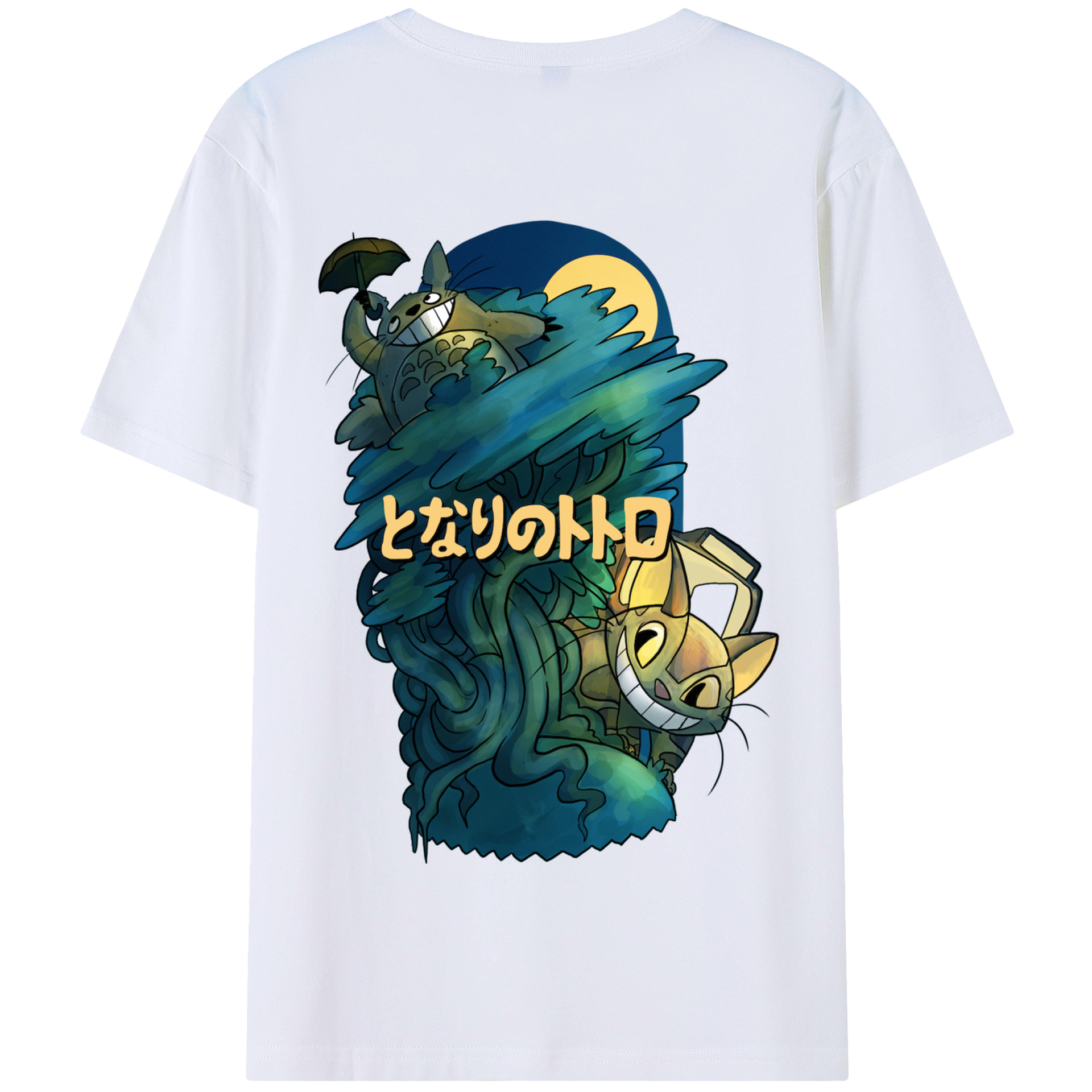 となりのトトロ 草壁メイ 草壁サツキ My Neighbor Totoro Satsuki Kusakabe Mei Kusakabe 綿100％半袖Tシャツ（背面プリント）