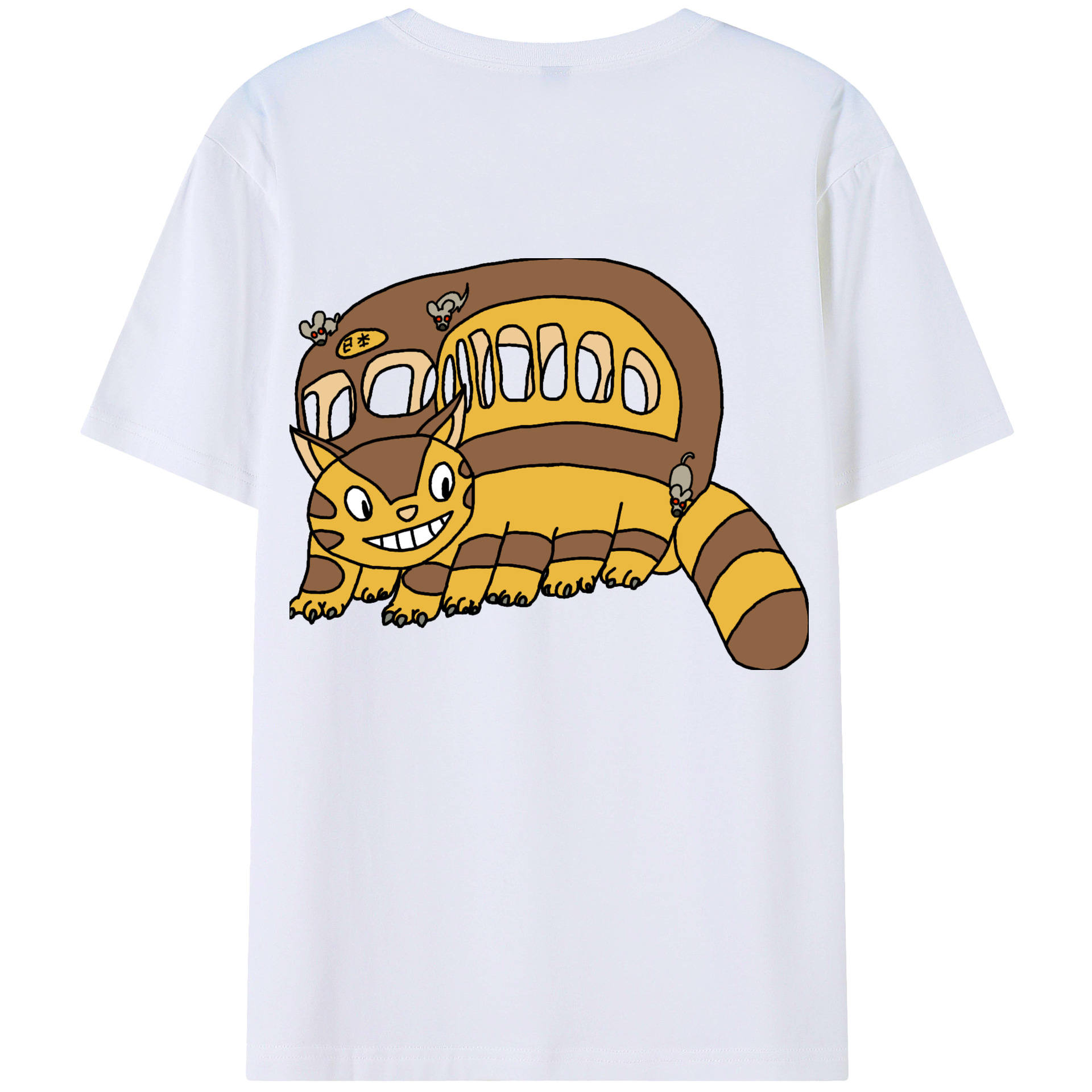 となりのトトロ 草壁メイ 草壁サツキ My Neighbor Totoro Satsuki Kusakabe Mei Kusakabe 綿100％半袖Tシャツ（背面プリント）