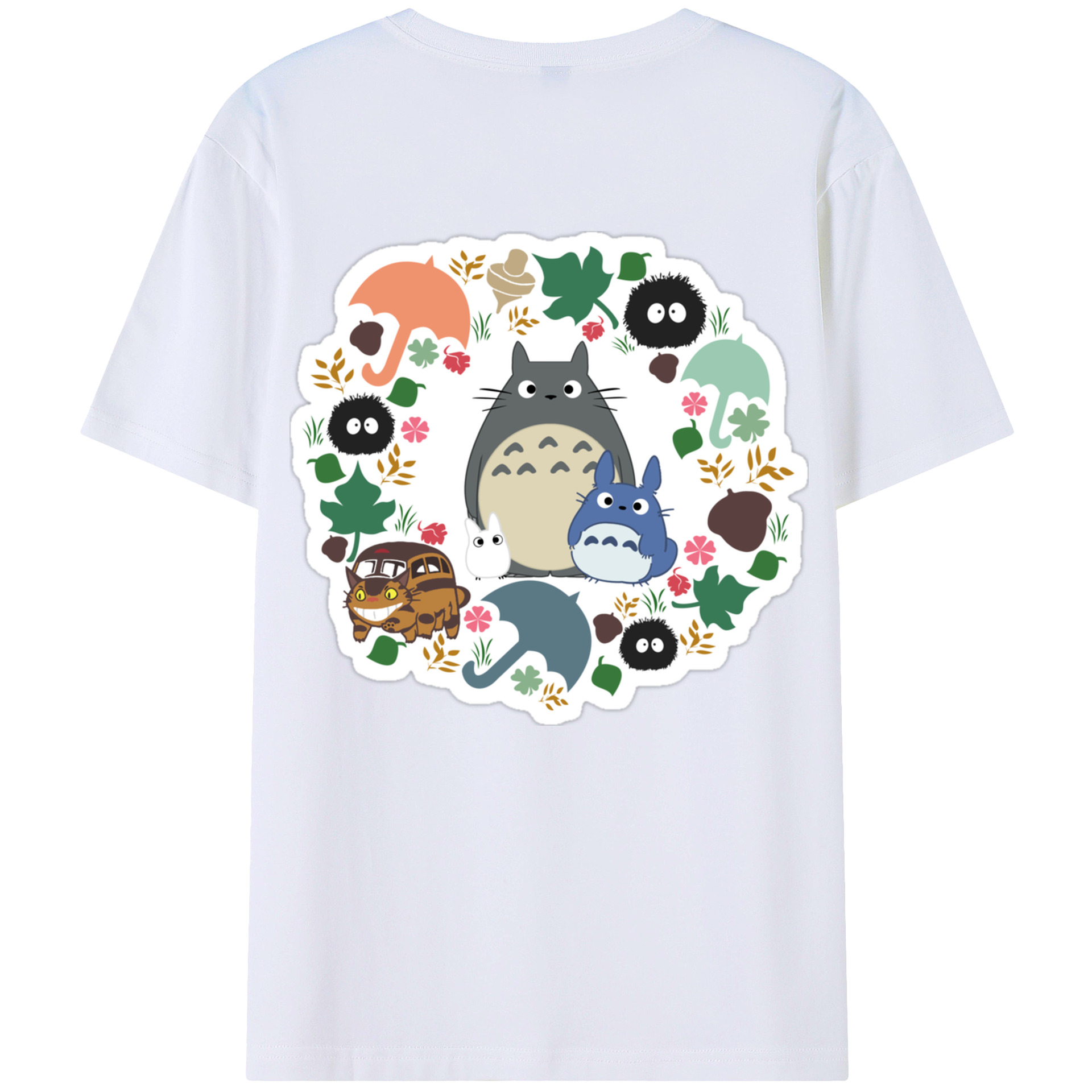となりのトトロ 草壁メイ 草壁サツキ My Neighbor Totoro Satsuki Kusakabe Mei Kusakabe 綿100％半袖Tシャツ（背面プリント）