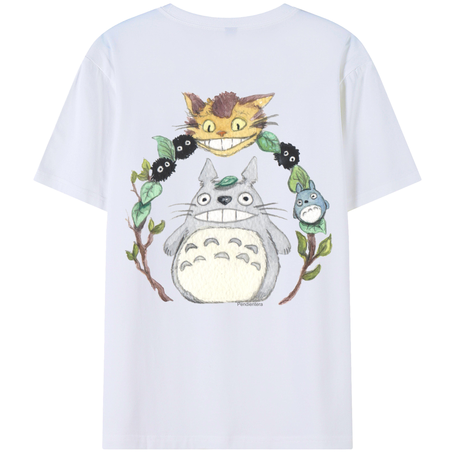 となりのトトロ 草壁メイ 草壁サツキ My Neighbor Totoro Satsuki Kusakabe Mei Kusakabe 綿100％半袖Tシャツ（背面プリント）
