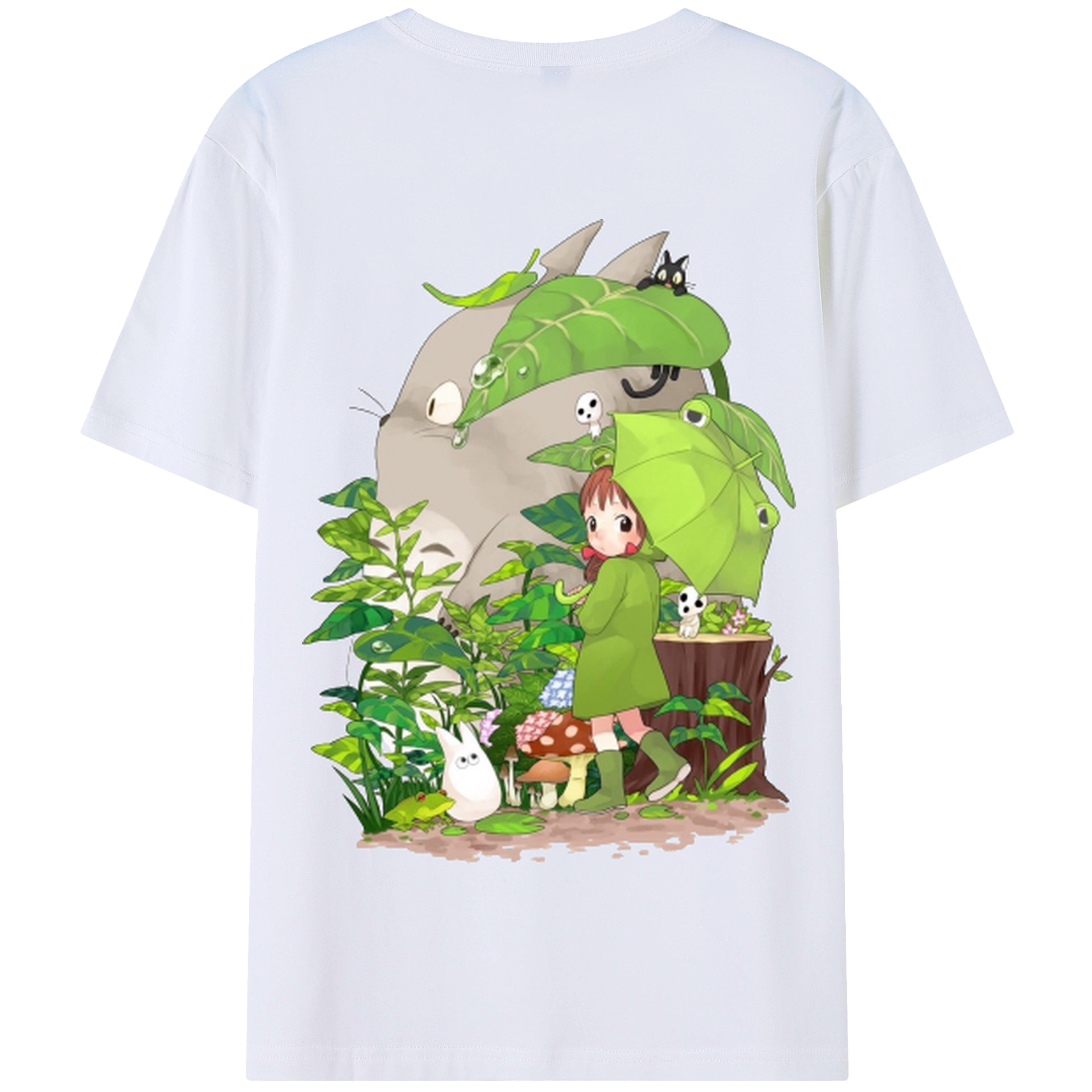 となりのトトロ 草壁メイ 草壁サツキ My Neighbor Totoro Satsuki Kusakabe Mei Kusakabe 綿100％半袖Tシャツ（背面プリント）