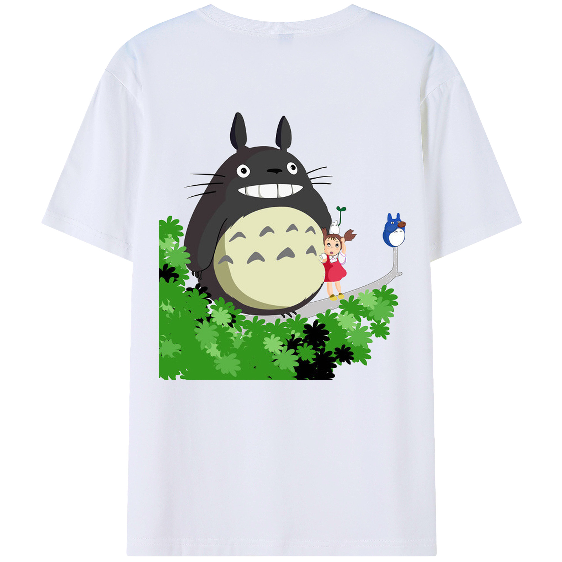 となりのトトロ 草壁メイ 草壁サツキ My Neighbor Totoro Satsuki Kusakabe Mei Kusakabe 綿100％半袖Tシャツ（背面プリント）