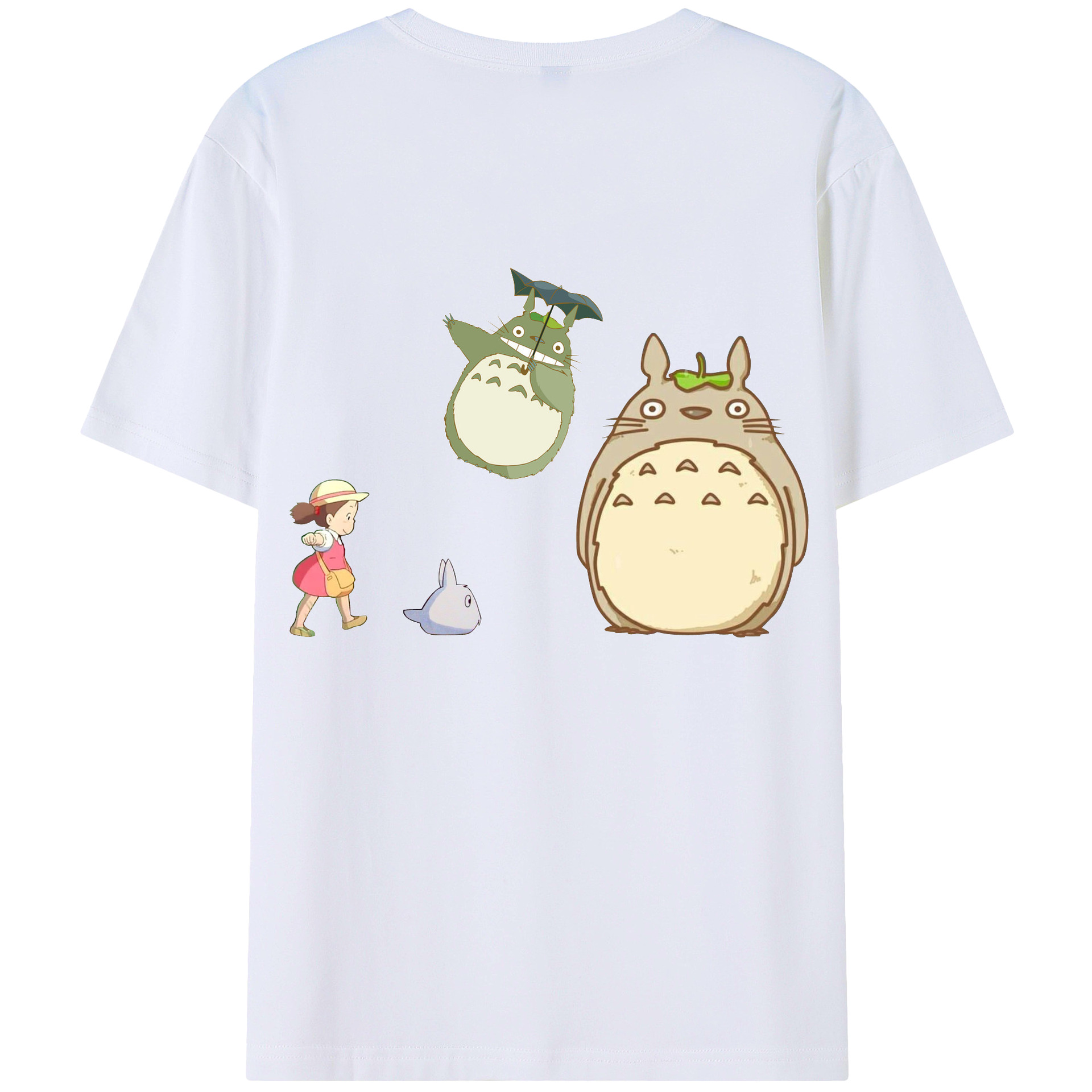 （画像用） となりのトトロ 草壁メイ 草壁サツキ My Neighbor Totoro Satsuki Kusakabe Mei Kusakabe 綿100％半袖Tシャツ（背面プリント）