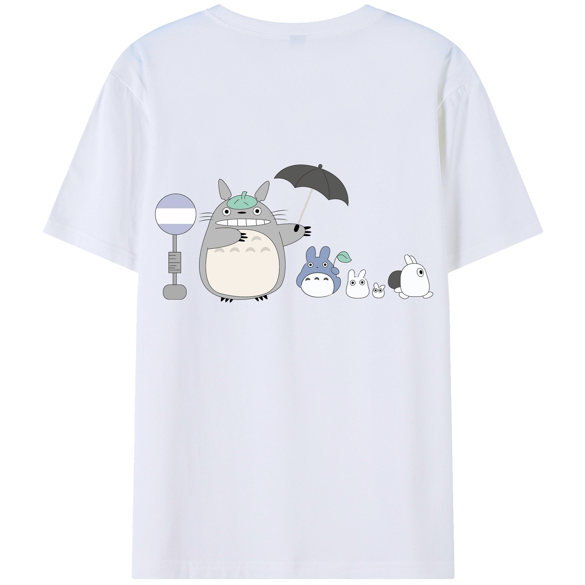 となりのトトロ 草壁メイ 草壁サツキ My Neighbor Totoro Satsuki Kusakabe Mei Kusakabe 綿100％半袖Tシャツ（背面プリント）
