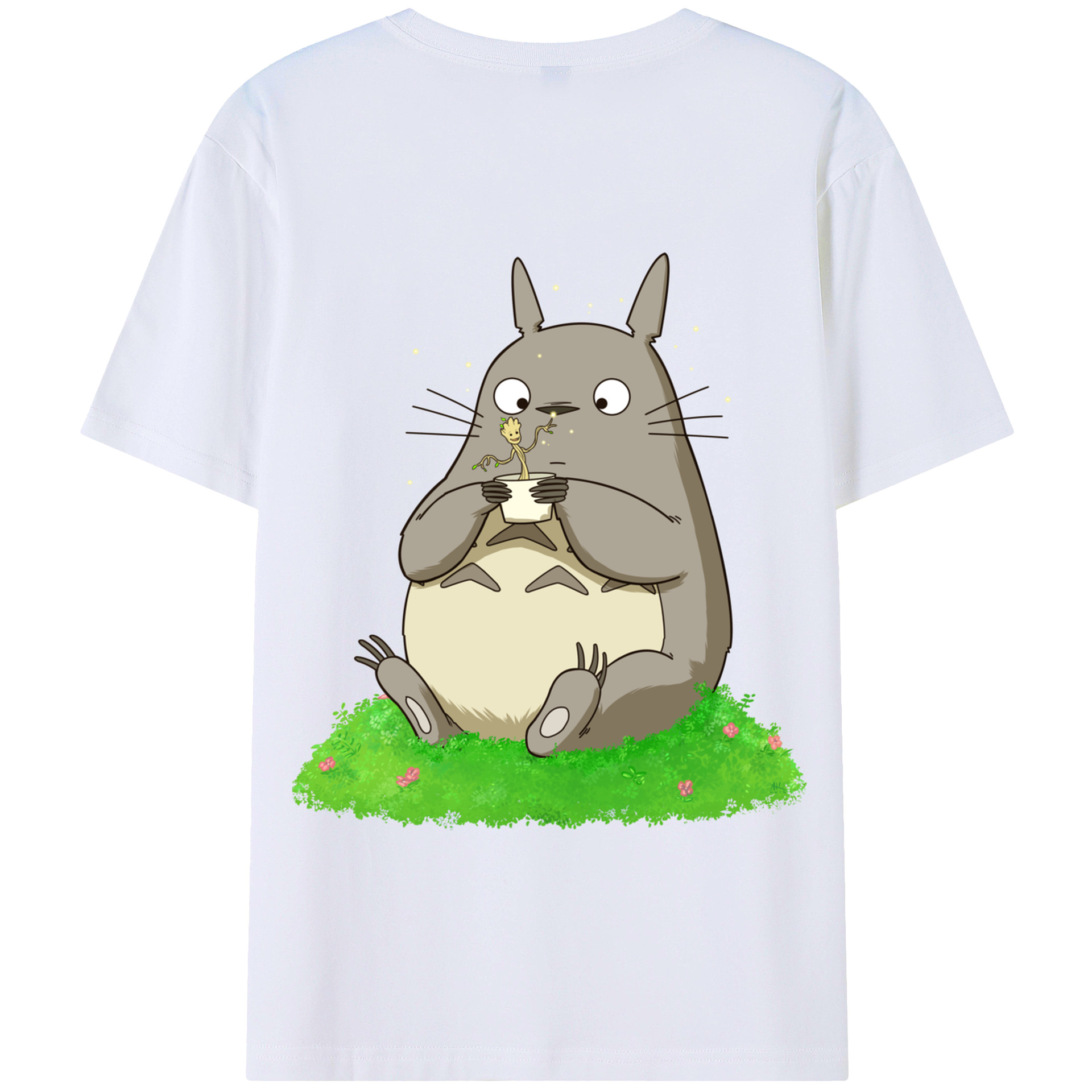 となりのトトロ 草壁メイ 草壁サツキ My Neighbor Totoro Satsuki Kusakabe Mei Kusakabe 綿100％半袖Tシャツ（背面プリント）
