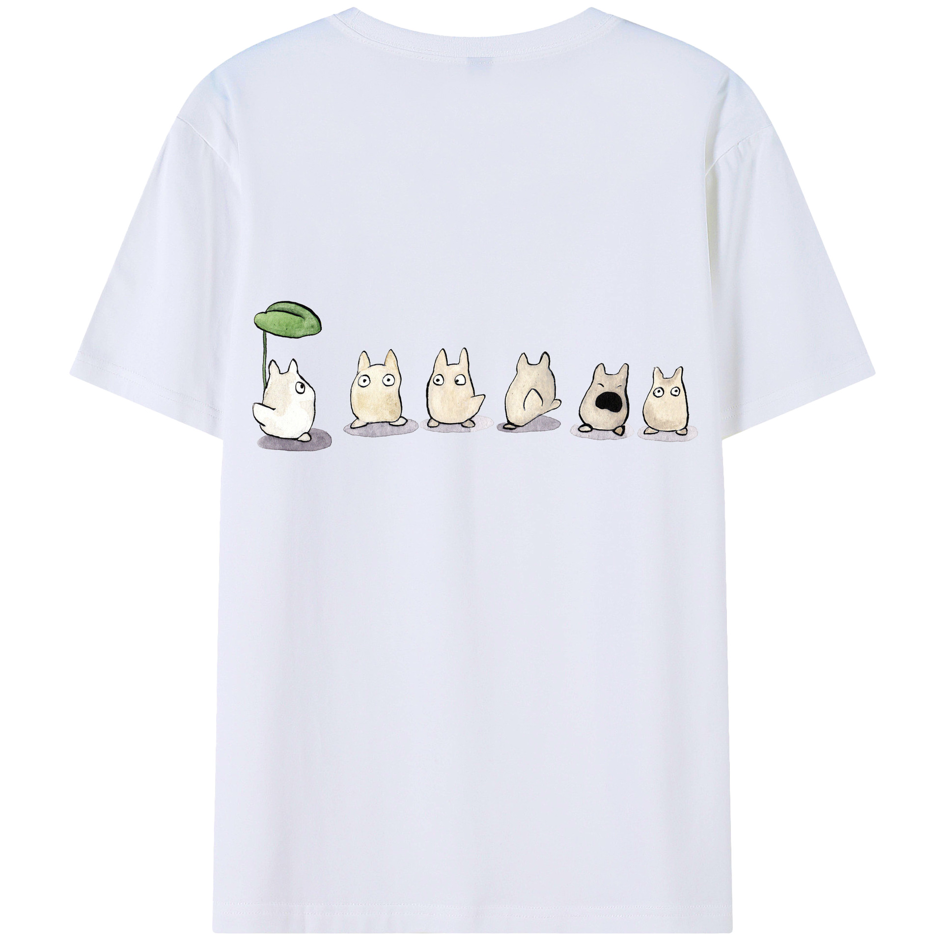 （画像用） となりのトトロ 草壁メイ 草壁サツキ My Neighbor Totoro Satsuki Kusakabe Mei Kusakabe 綿100％半袖Tシャツ（背面プリント）