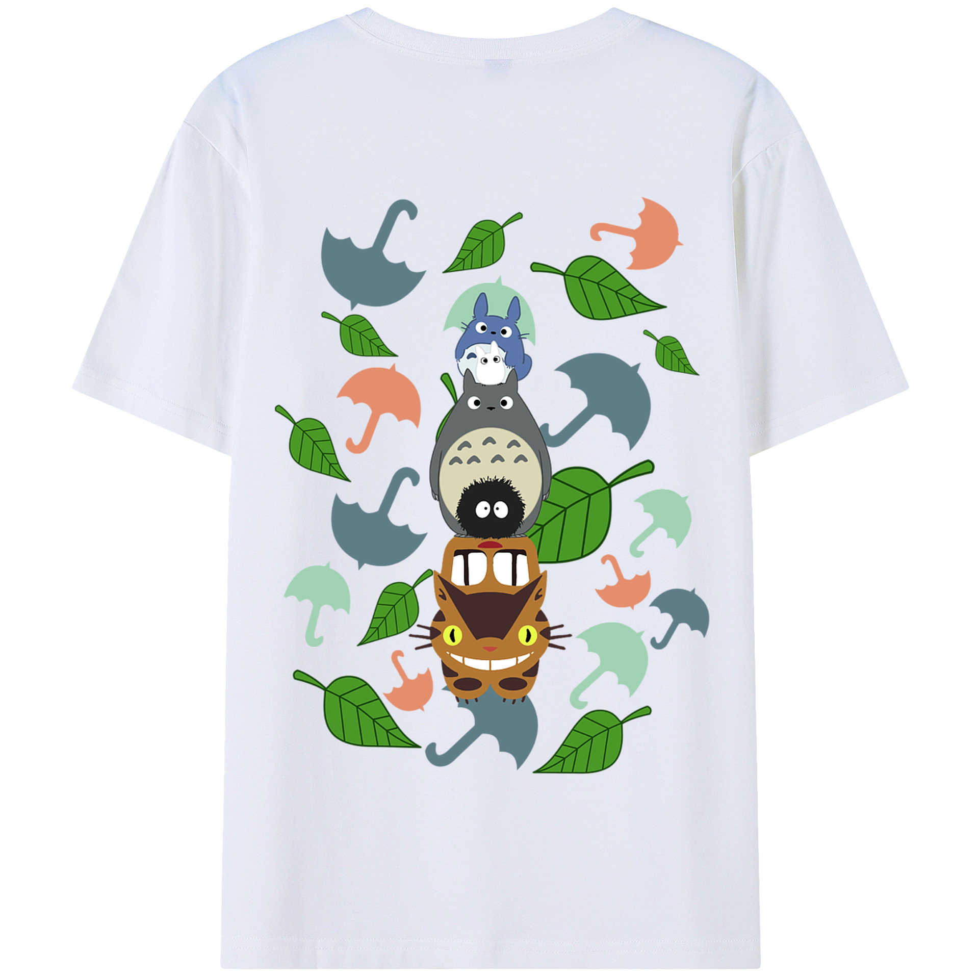 となりのトトロ 草壁メイ 草壁サツキ My Neighbor Totoro Satsuki Kusakabe Mei Kusakabe 綿100％半袖Tシャツ（背面プリント）