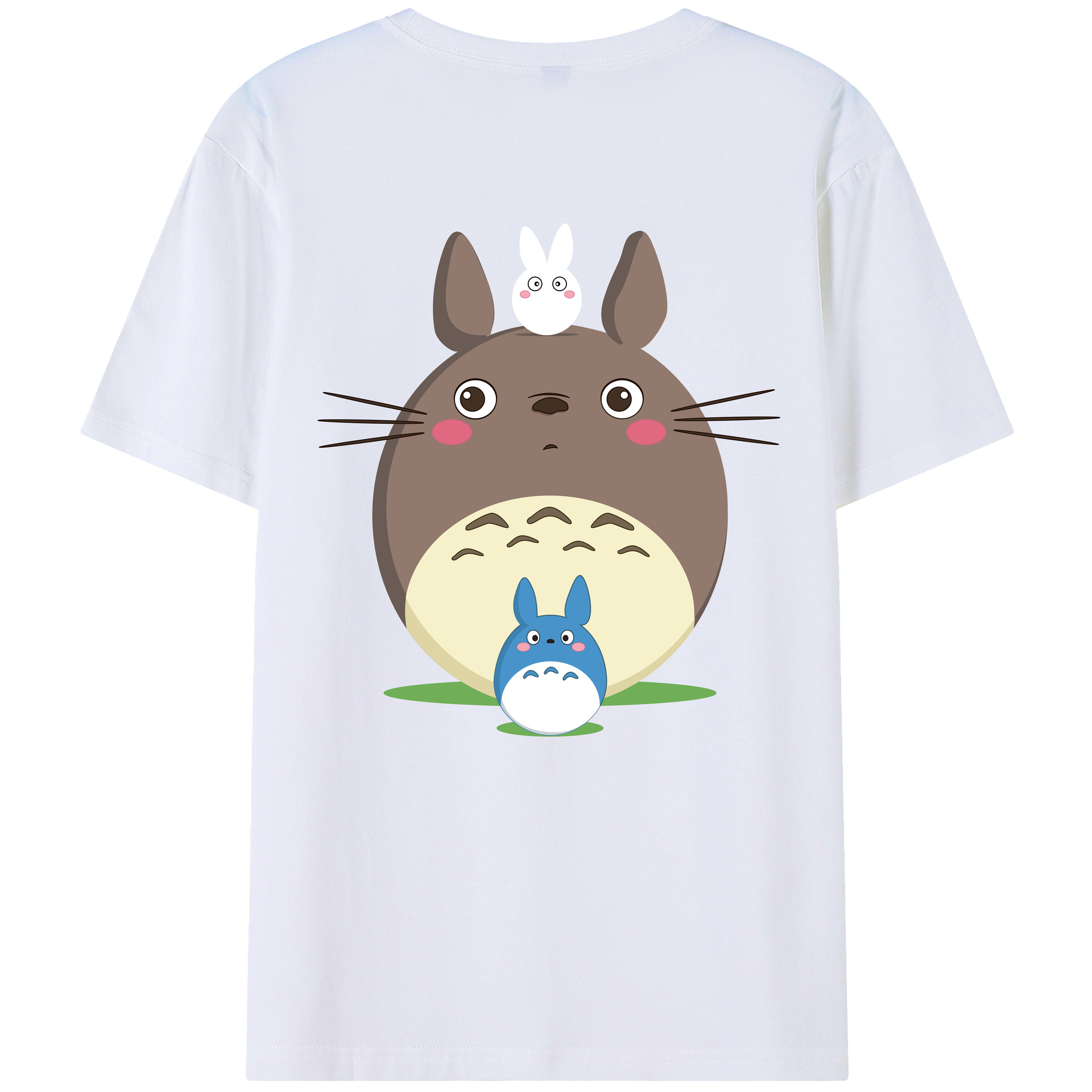 （画像用） となりのトトロ 草壁メイ 草壁サツキ My Neighbor Totoro Satsuki Kusakabe Mei Kusakabe 綿100％半袖Tシャツ（背面プリント）
