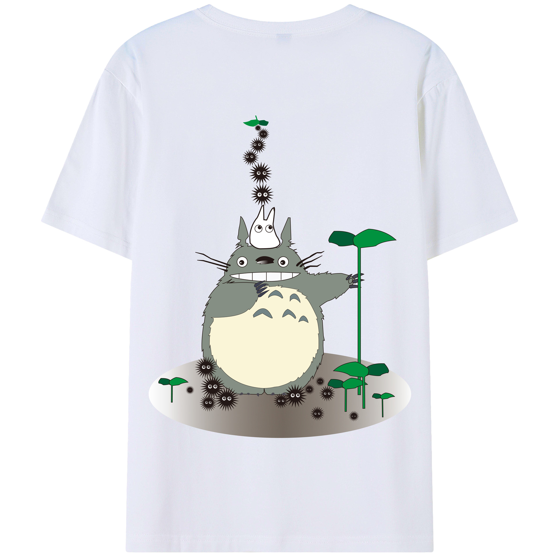 となりのトトロ 草壁メイ 草壁サツキ My Neighbor Totoro Satsuki Kusakabe Mei Kusakabe 綿100％半袖Tシャツ（背面プリント）