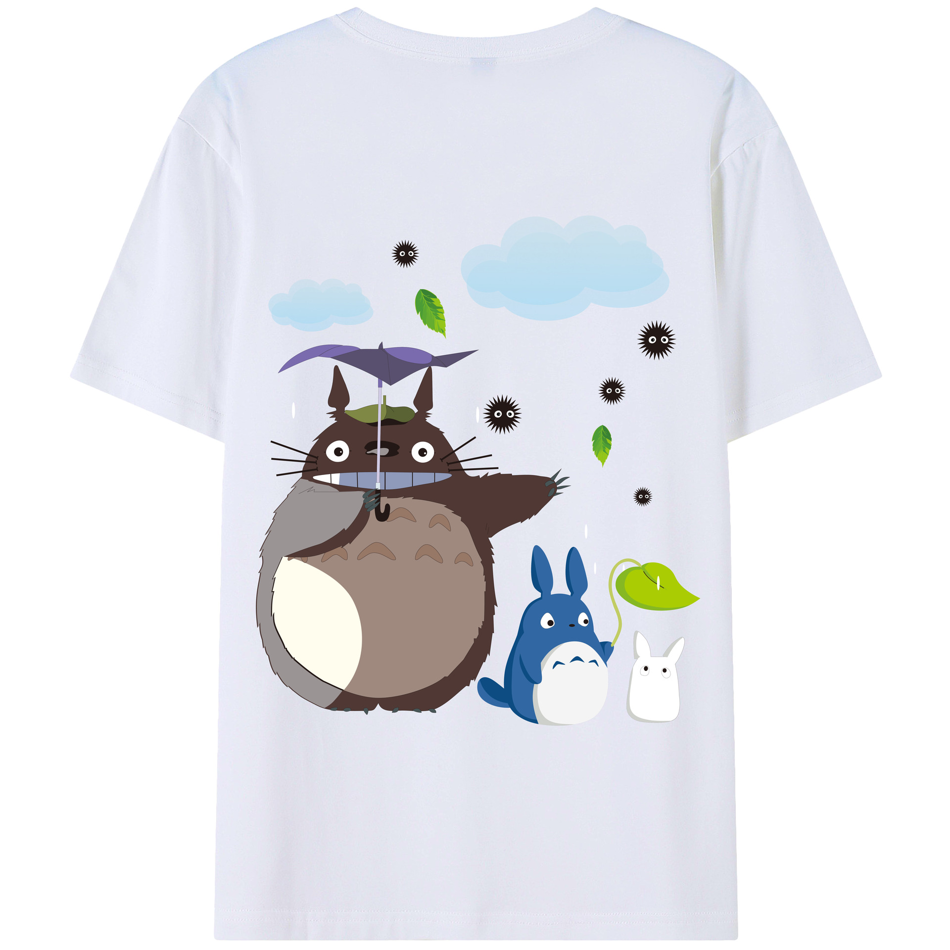となりのトトロ 草壁メイ 草壁サツキ My Neighbor Totoro Satsuki Kusakabe Mei Kusakabe 綿100％半袖Tシャツ（背面プリント）