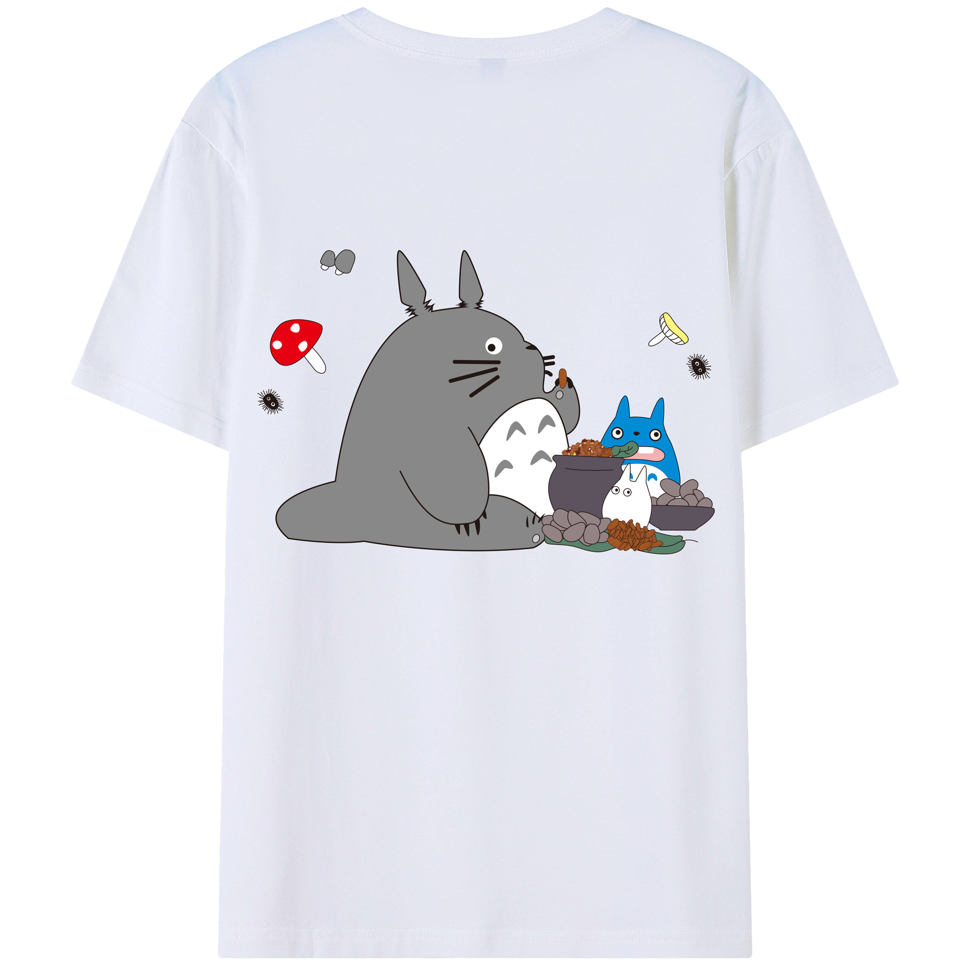 となりのトトロ 草壁メイ 草壁サツキ My Neighbor Totoro Satsuki Kusakabe Mei Kusakabe 綿100％半袖Tシャツ（背面プリント）