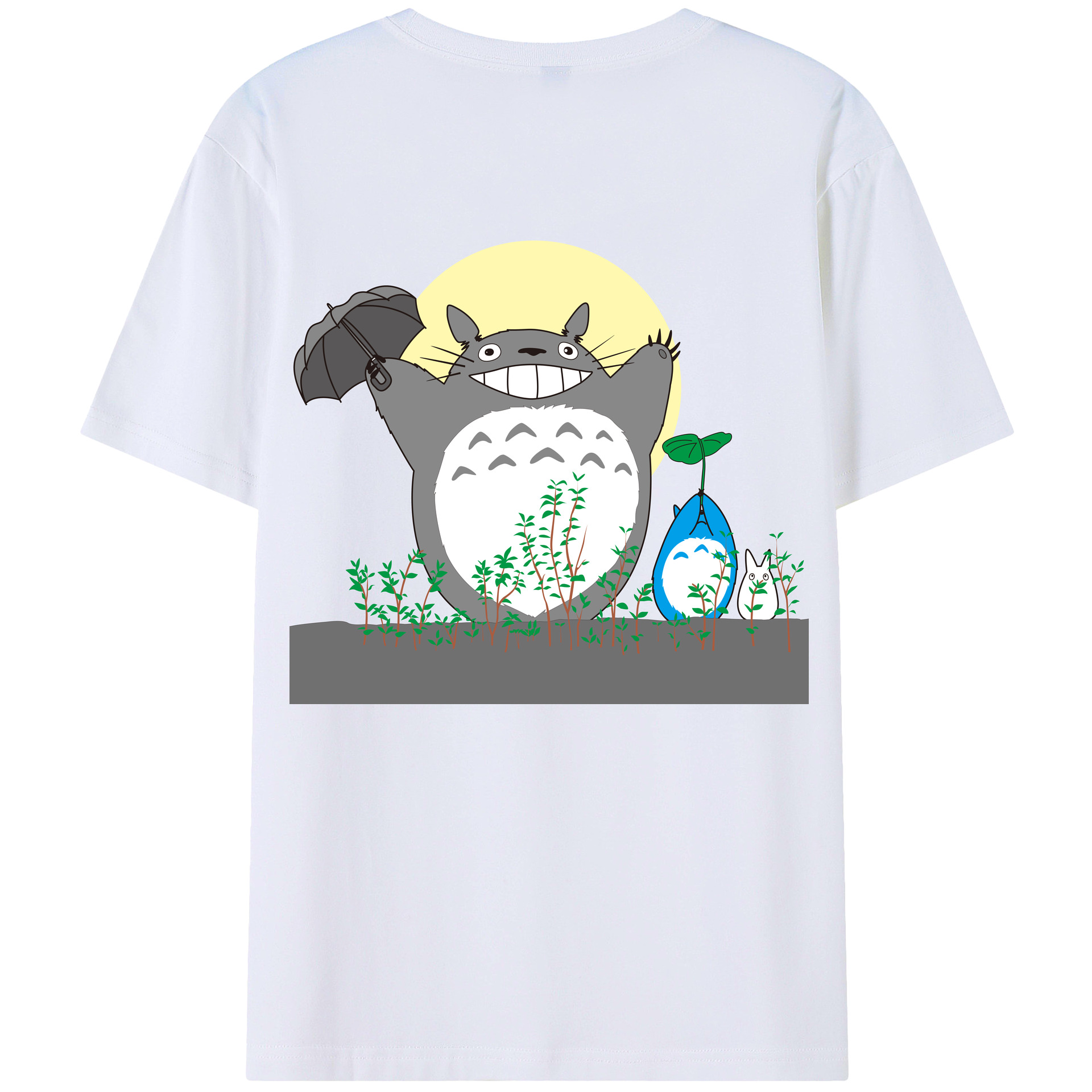 となりのトトロ 草壁メイ 草壁サツキ My Neighbor Totoro Satsuki Kusakabe Mei Kusakabe 綿100％半袖Tシャツ（背面プリント）