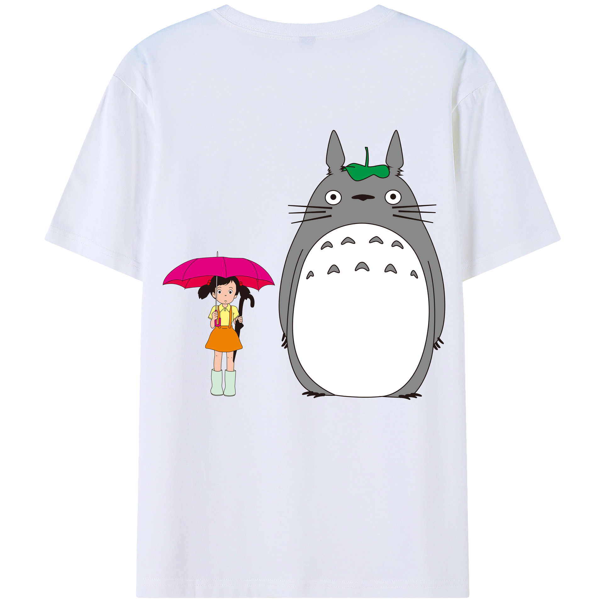 となりのトトロ 草壁メイ 草壁サツキ My Neighbor Totoro Satsuki Kusakabe Mei Kusakabe 綿100％半袖Tシャツ（背面プリント）