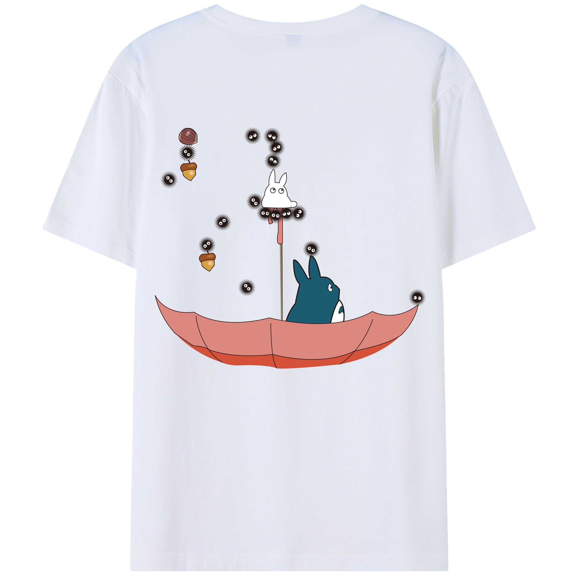 となりのトトロ 草壁メイ 草壁サツキ My Neighbor Totoro Satsuki Kusakabe Mei Kusakabe 綿100％半袖Tシャツ（背面プリント）