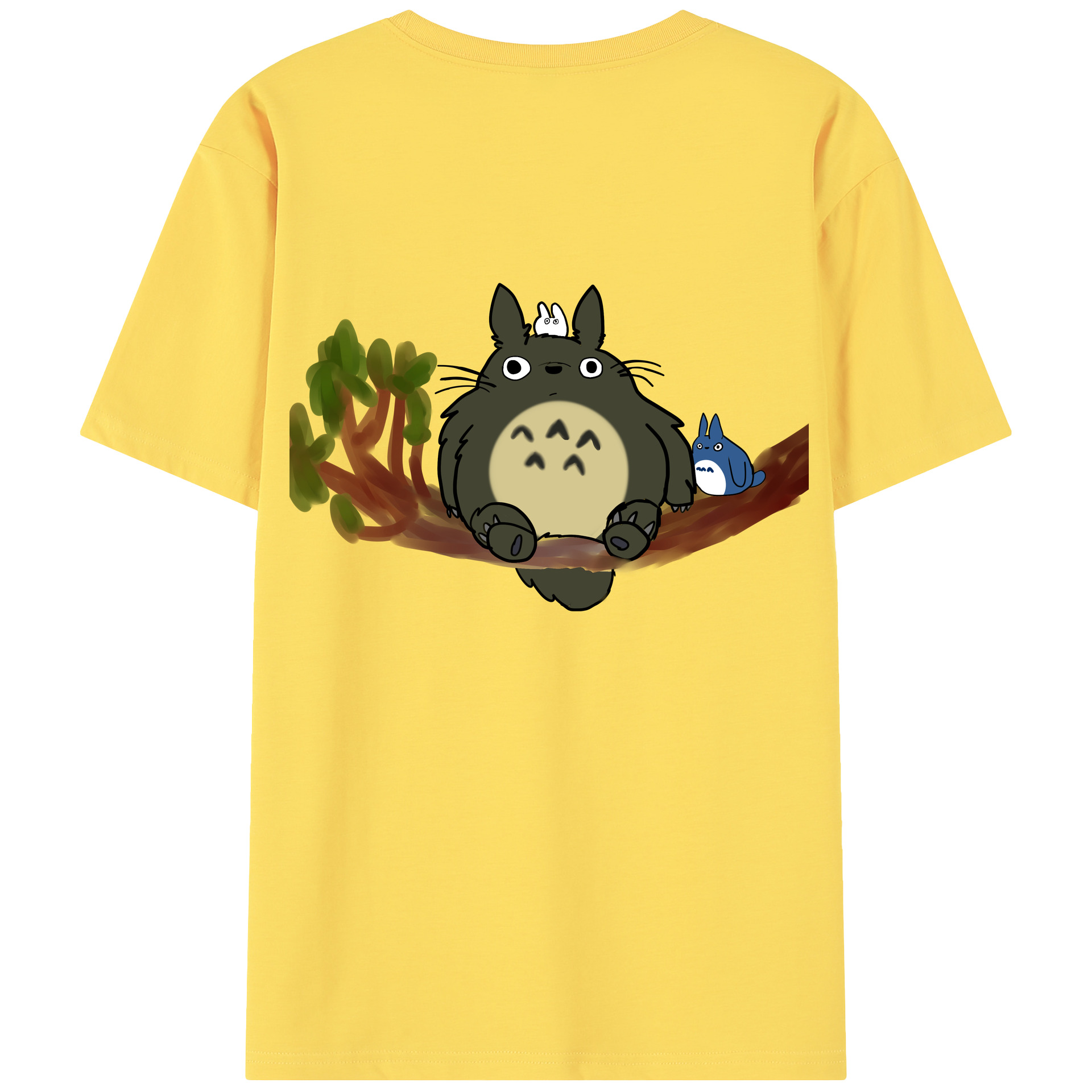 （画像用） となりのトトロ 草壁メイ 草壁サツキ My Neighbor Totoro Satsuki Kusakabe Mei Kusakabe 綿100％半袖Tシャツ（背面プリント）