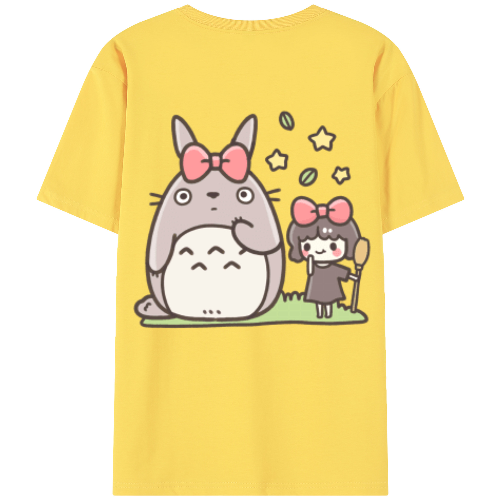 （画像用） となりのトトロ 草壁メイ 草壁サツキ My Neighbor Totoro Satsuki Kusakabe Mei Kusakabe 綿100％半袖Tシャツ（背面プリント）