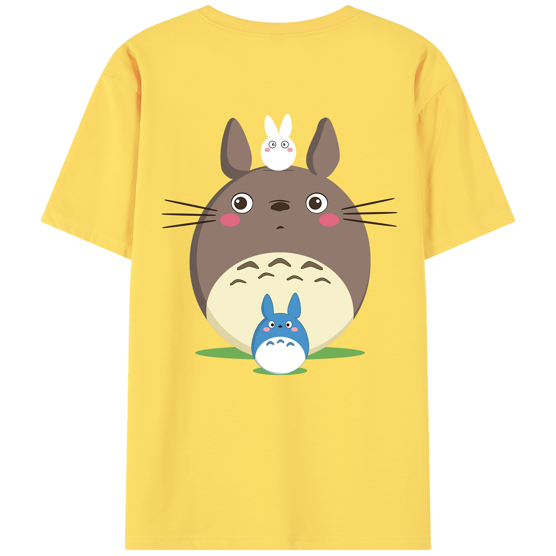 （画像用） となりのトトロ 草壁メイ 草壁サツキ My Neighbor Totoro Satsuki Kusakabe Mei Kusakabe 綿100％半袖Tシャツ（背面プリント）