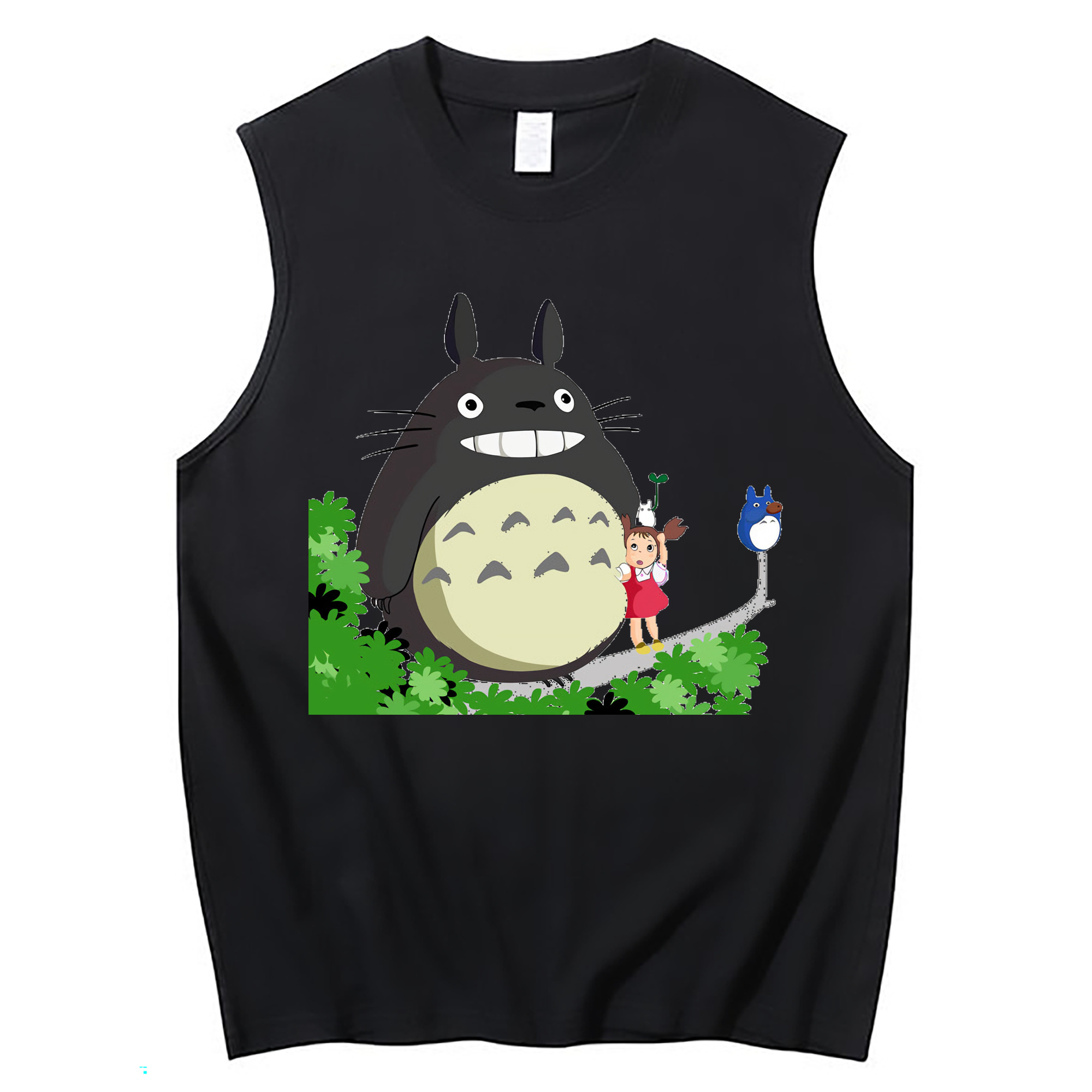 （画像用） となりのトトロ 草壁メイ 草壁サツキ My Neighbor Totoro Satsuki Kusakabe Mei Kusakabe コットン100％タンクトップ（フロントプリント）